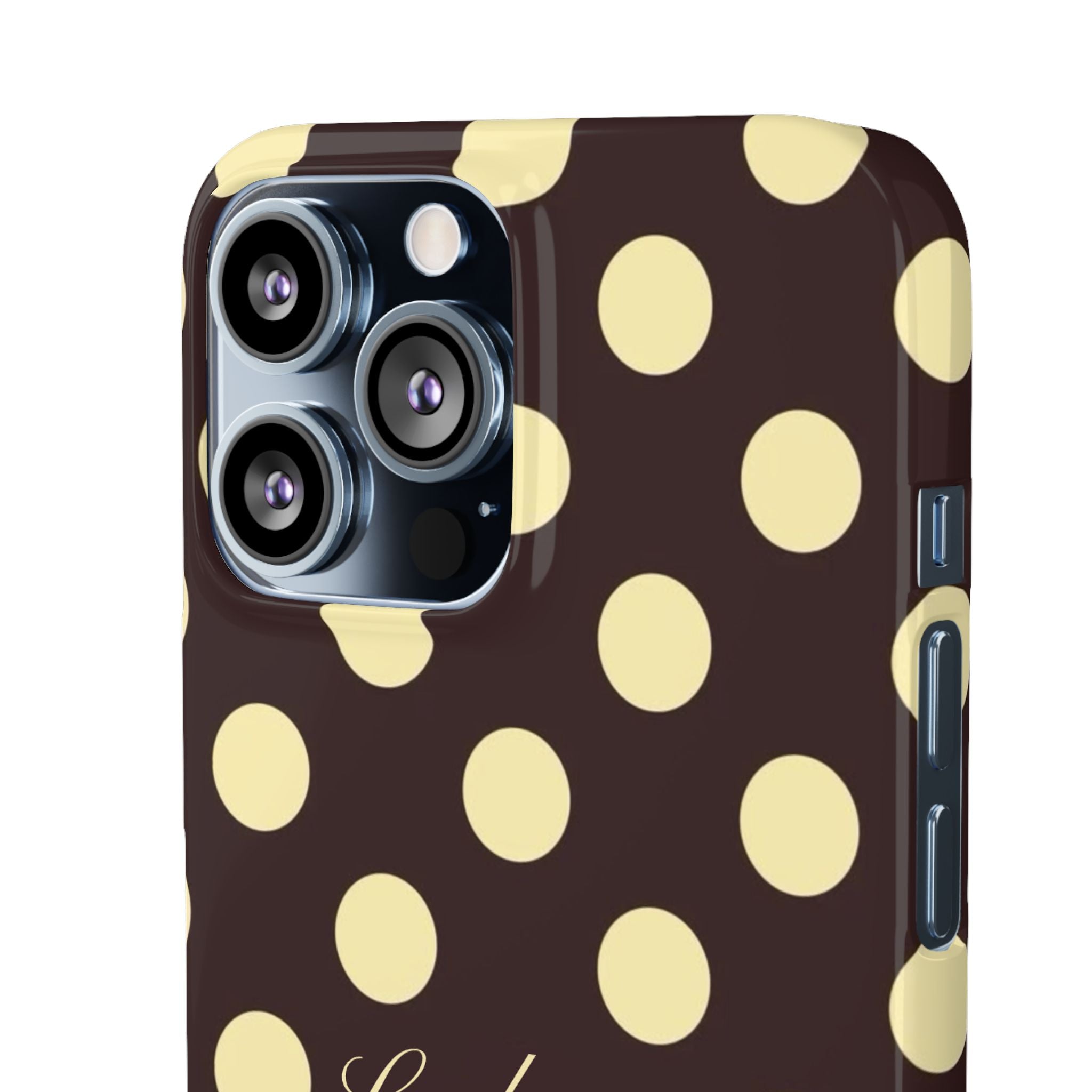 Lucky me - pastel yellow polka dot case