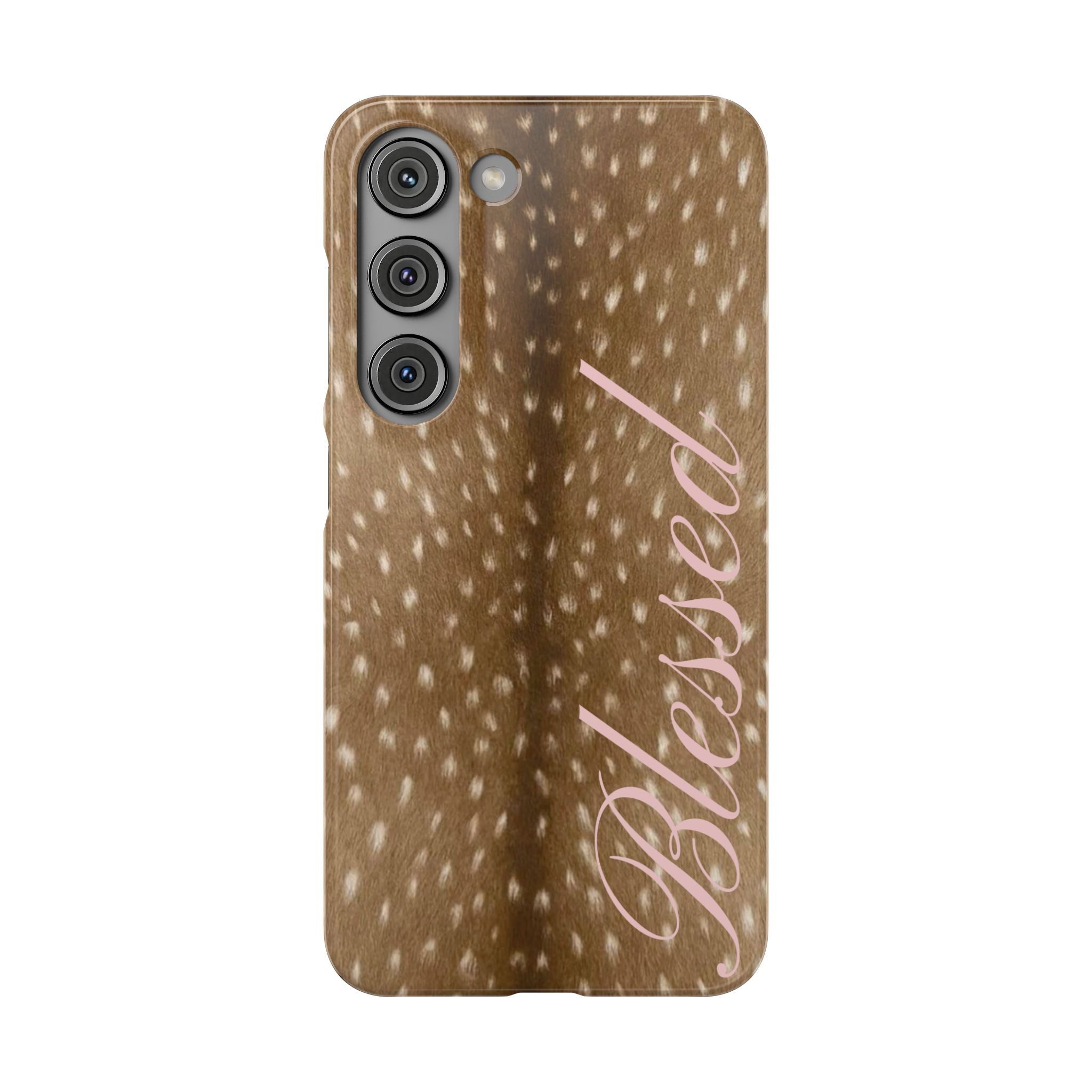 Blessed - Brown Spotted Deer Fur Phone case