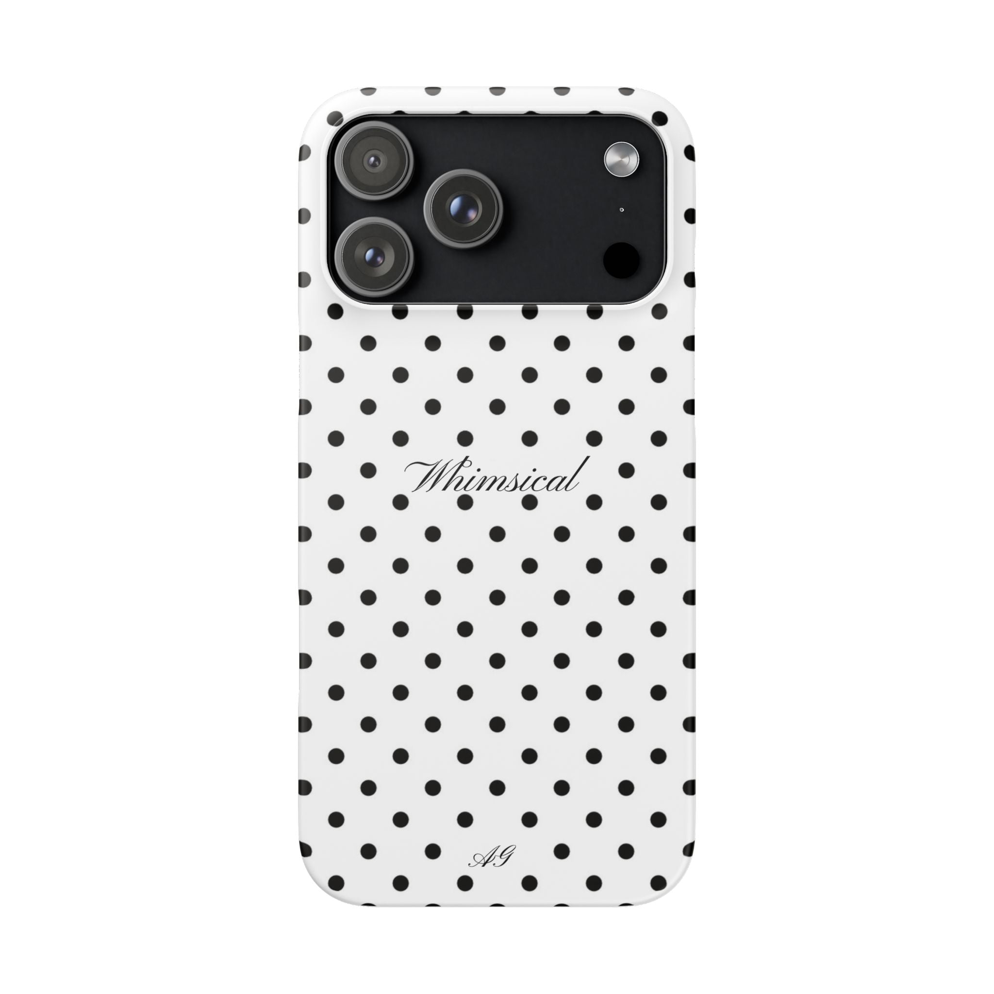 Whimsical - Black polka dot case