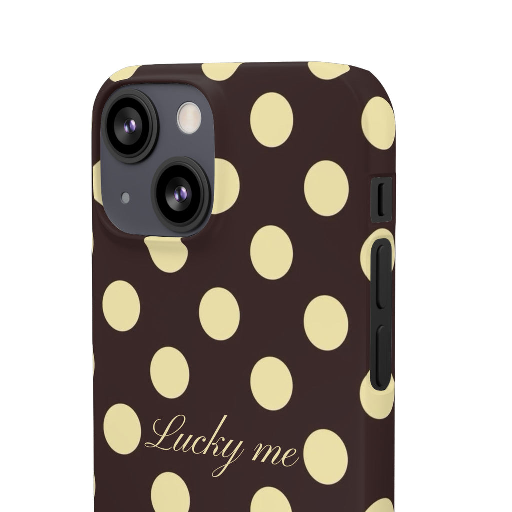 Lucky me - pastel yellow polka dot case