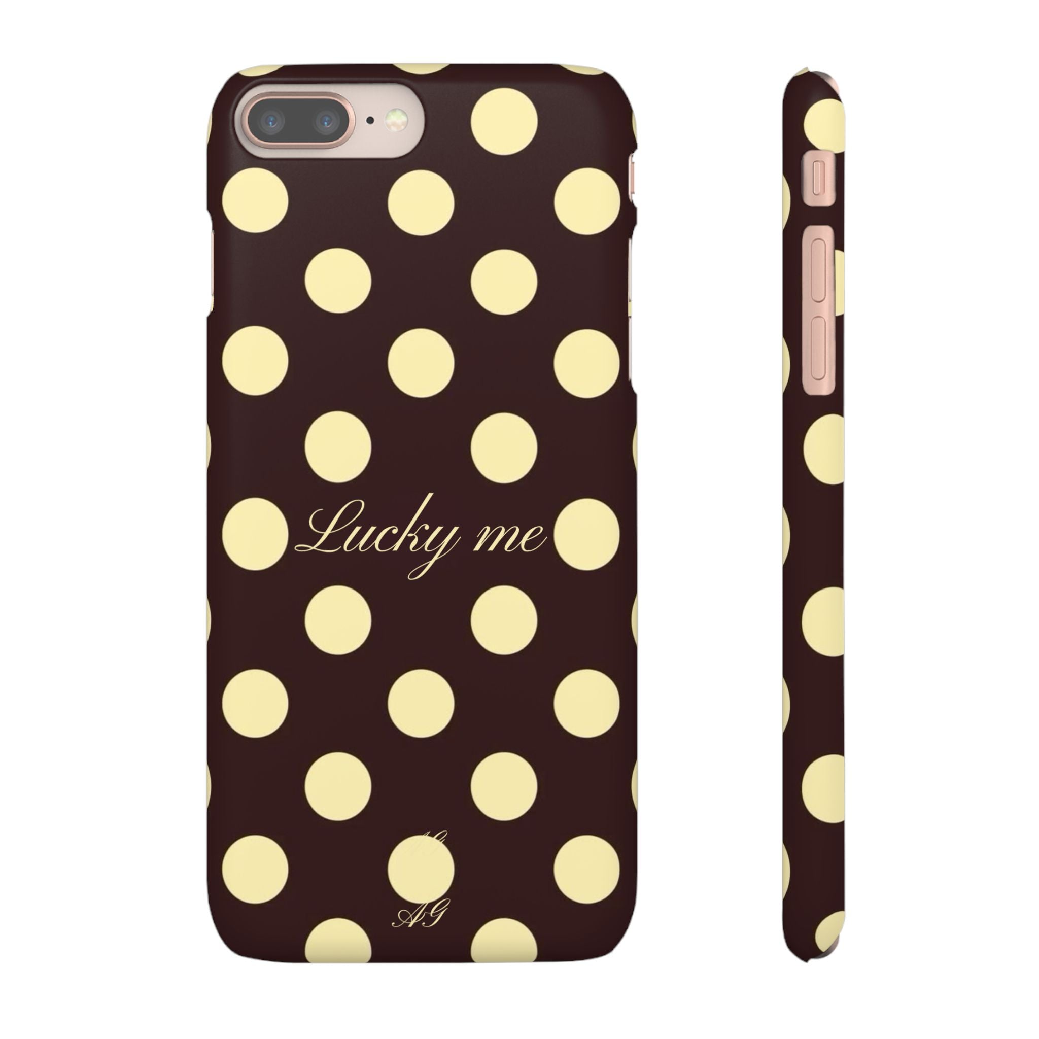 Lucky me - pastel yellow polka dot case
