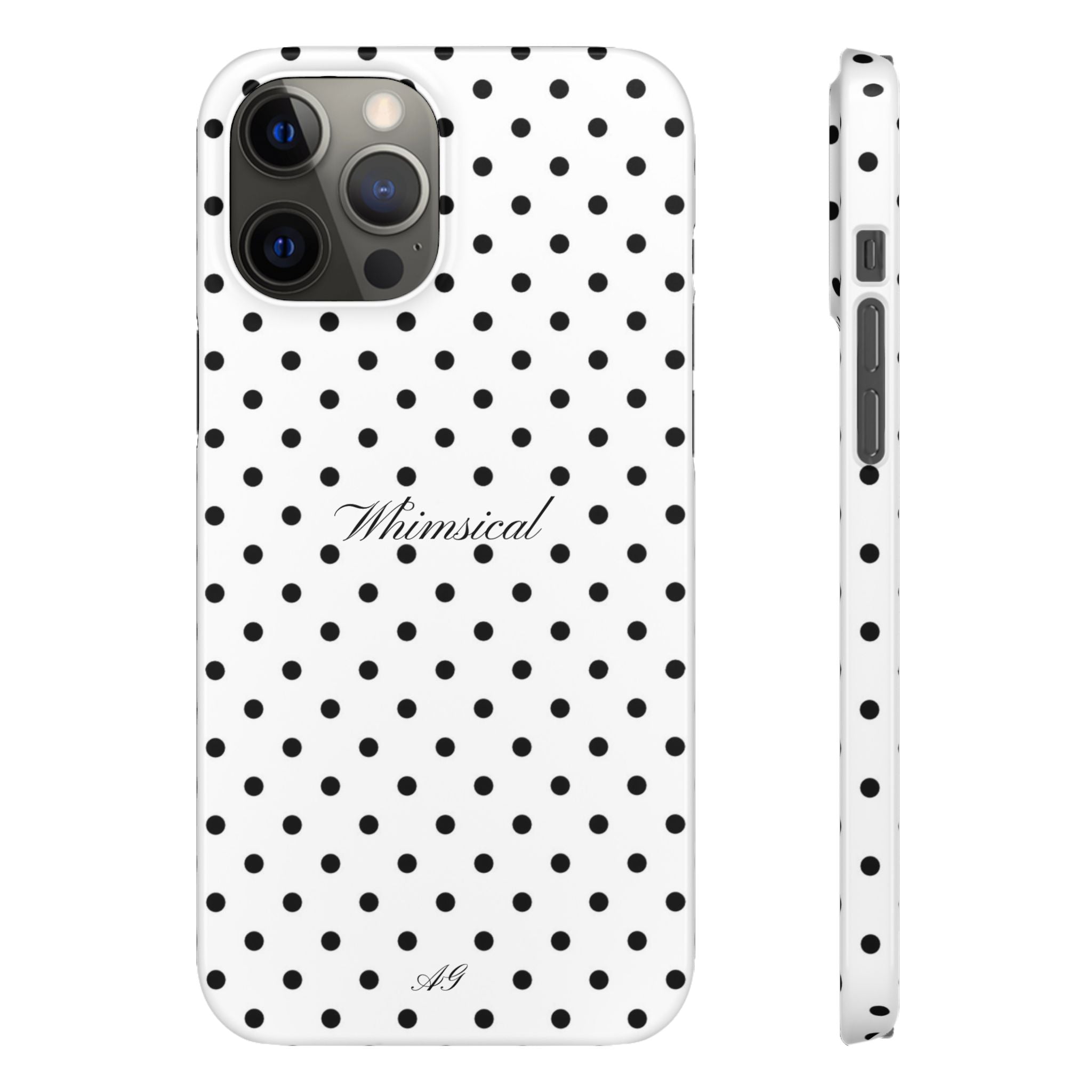 Whimsical - Black polka dot case