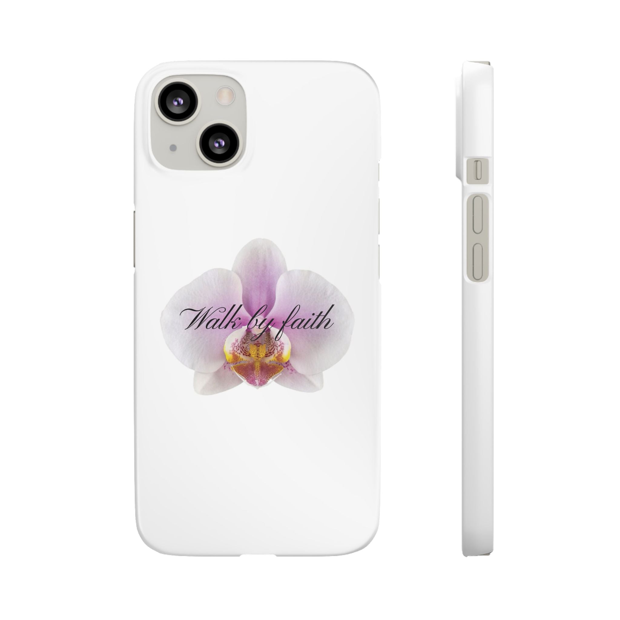 Walk by faith - Orchid phone case