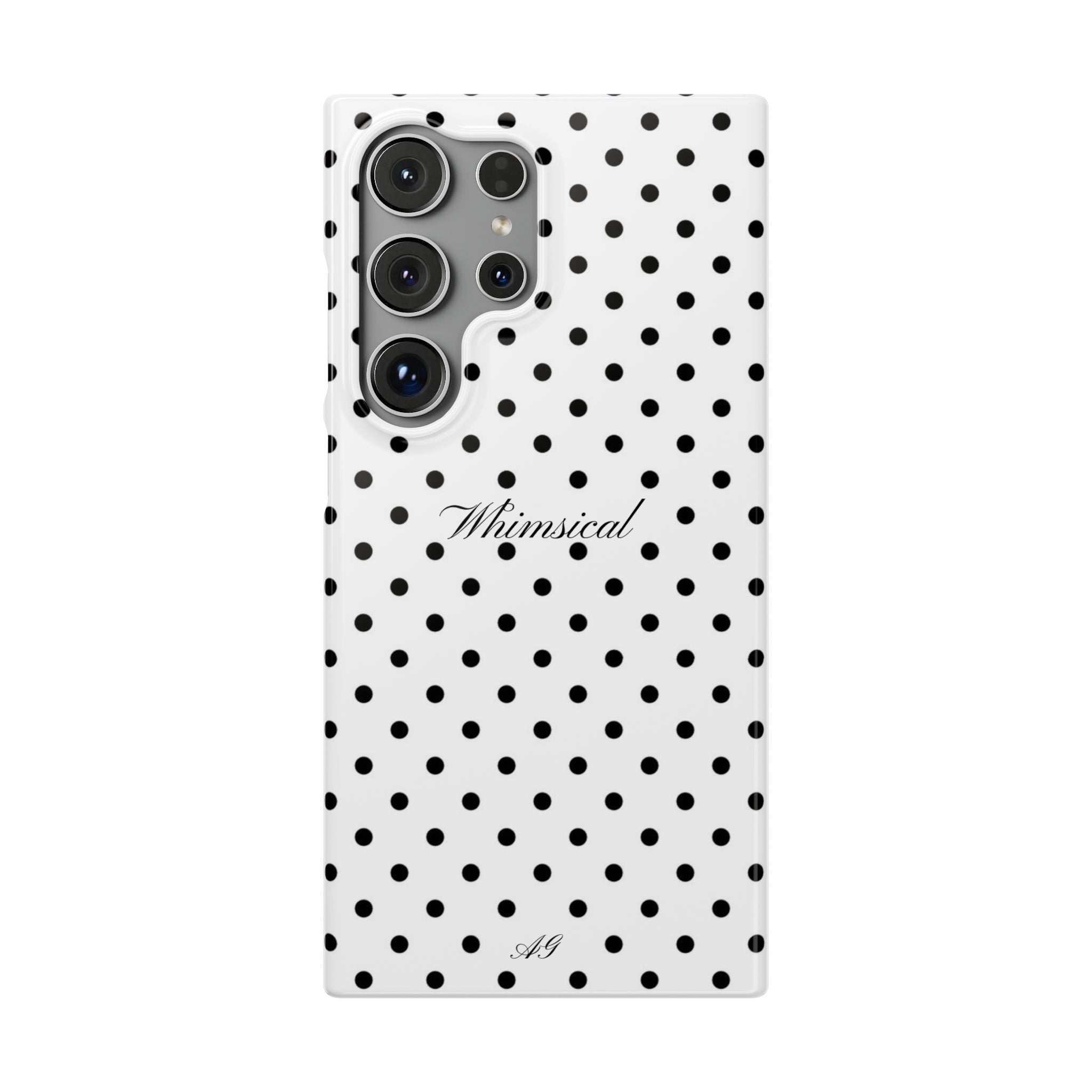 Whimsical - Black polka dot case