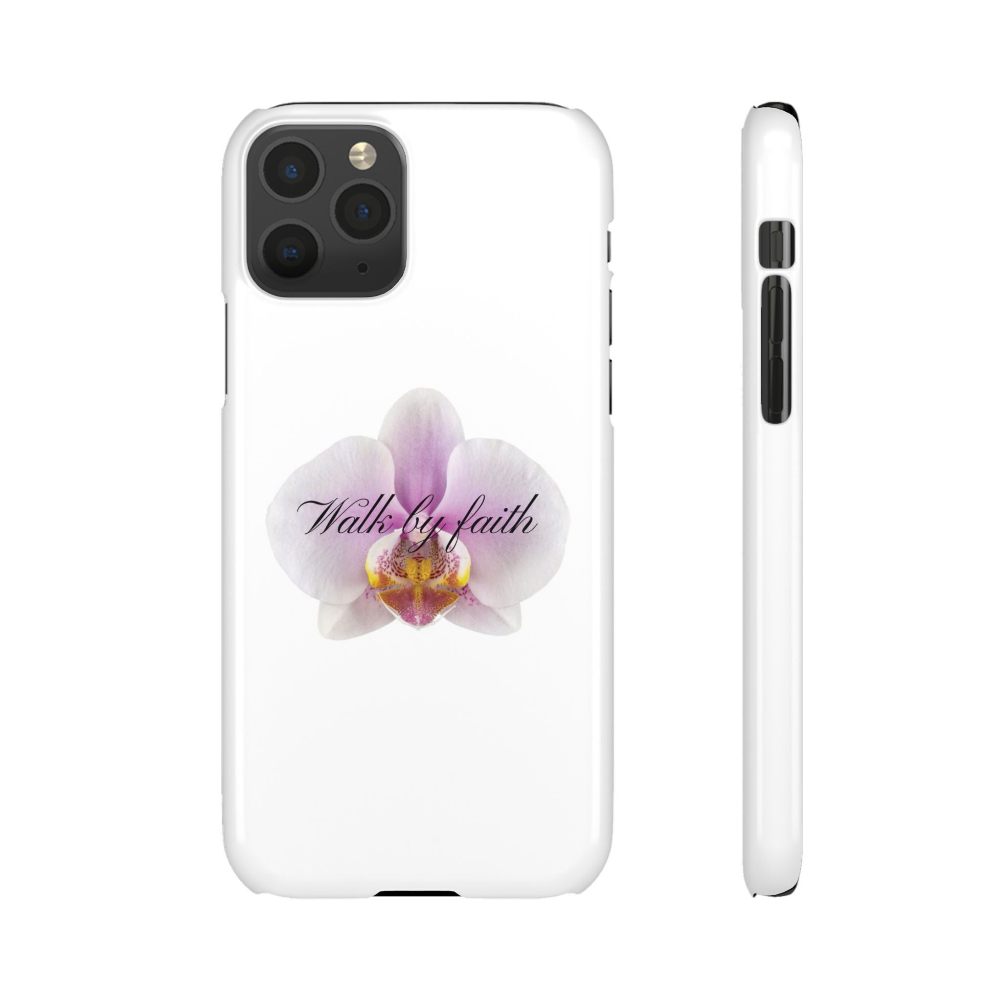 Walk by faith - Orchid phone case