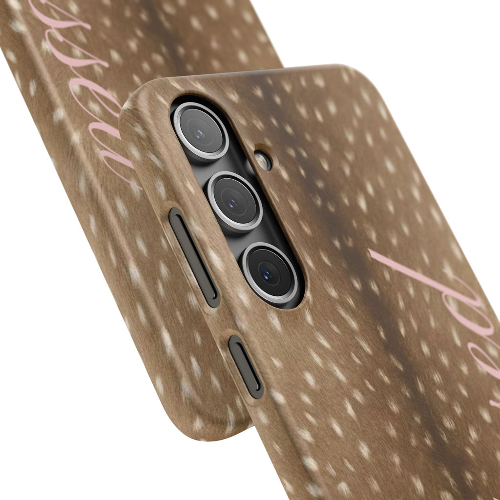 Blessed - Brown Spotted Deer Fur Phone case