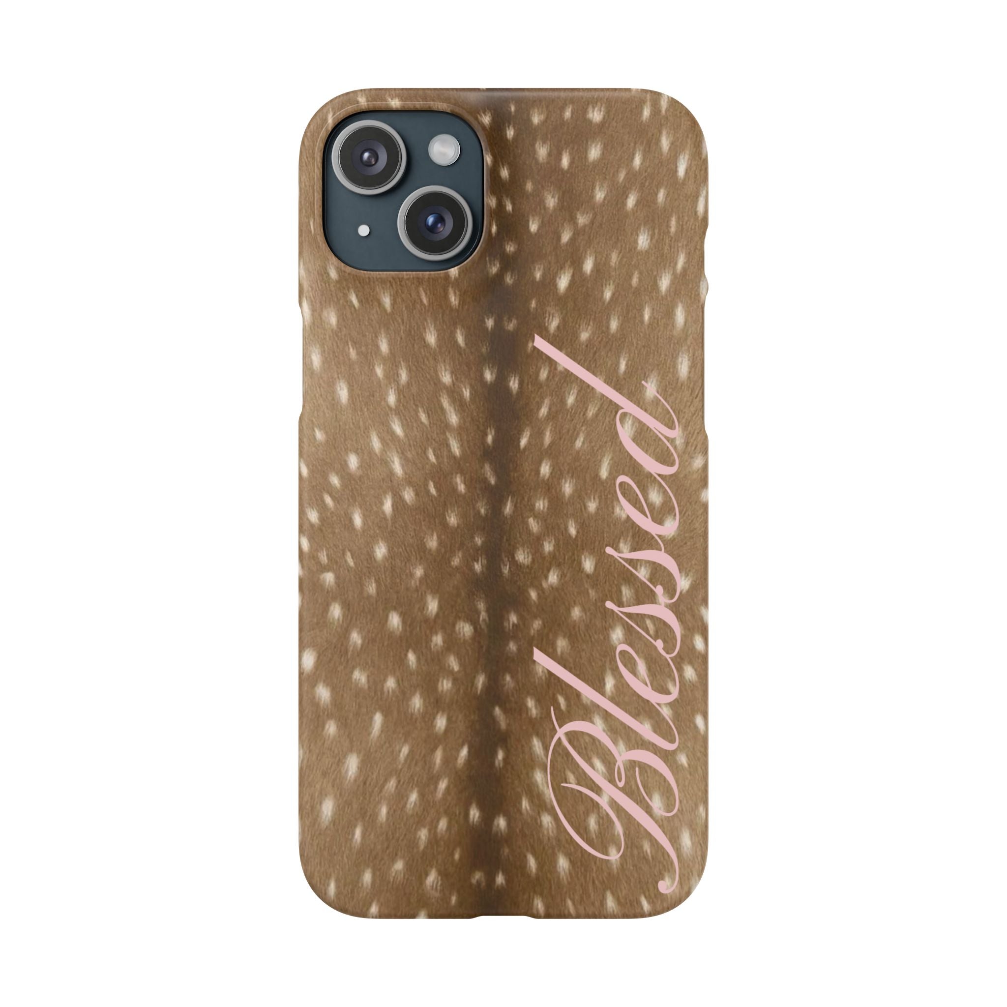 Blessed - Brown Spotted Deer Fur Phone case