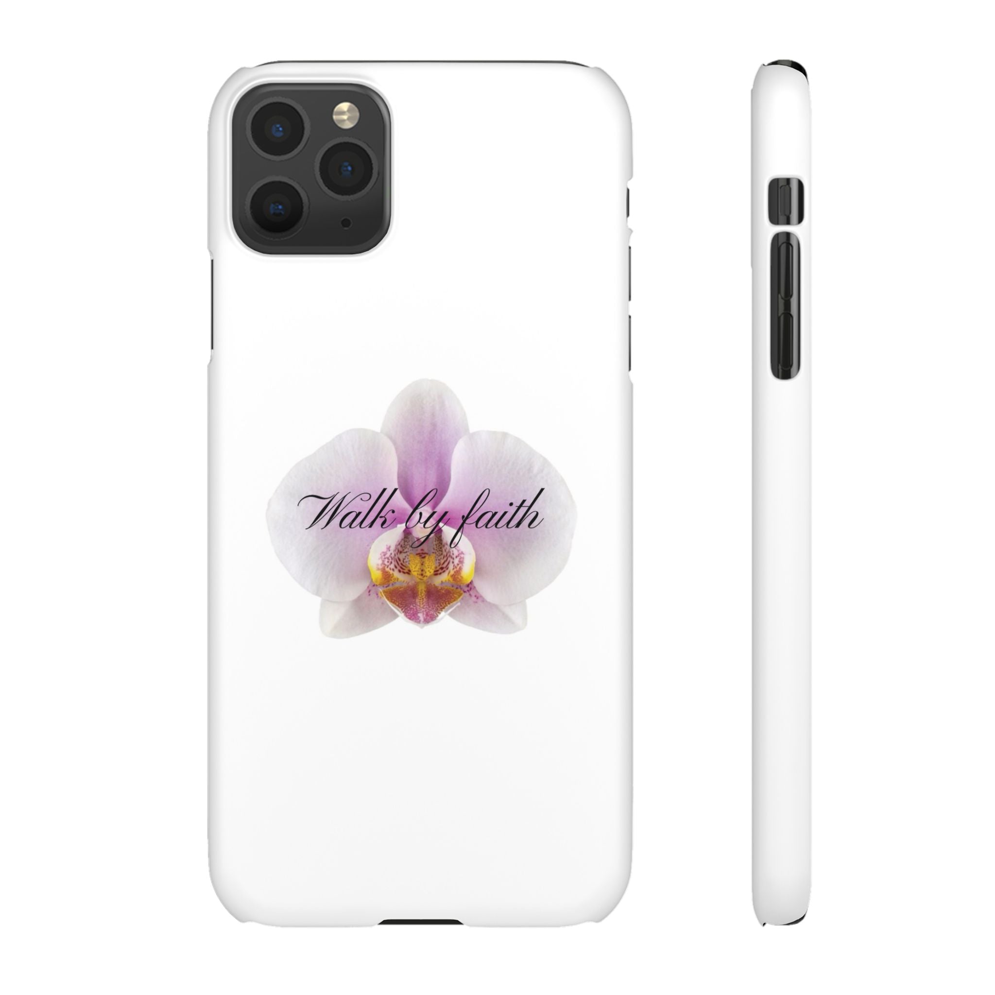Walk by faith - Orchid phone case