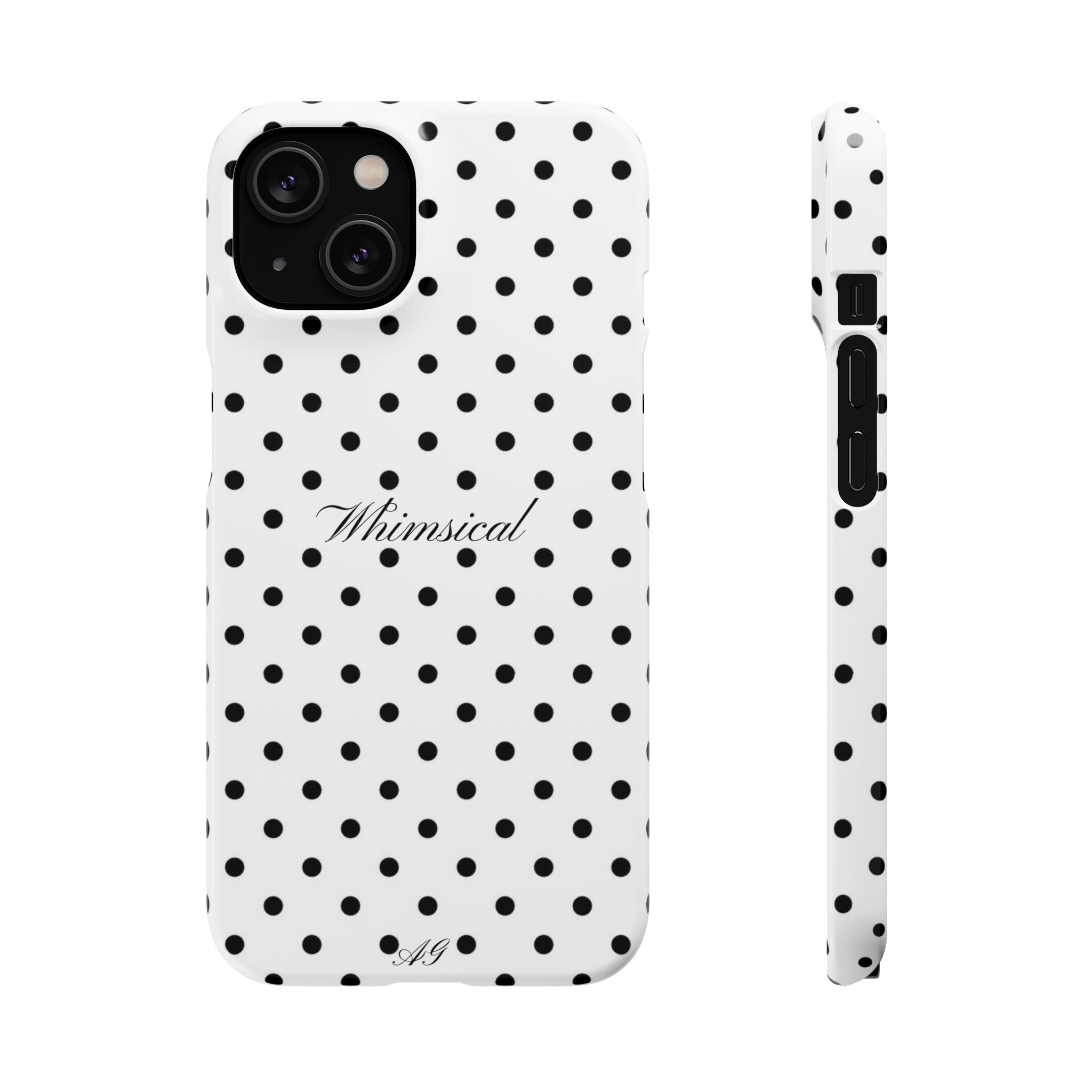Whimsical - Black polka dot case