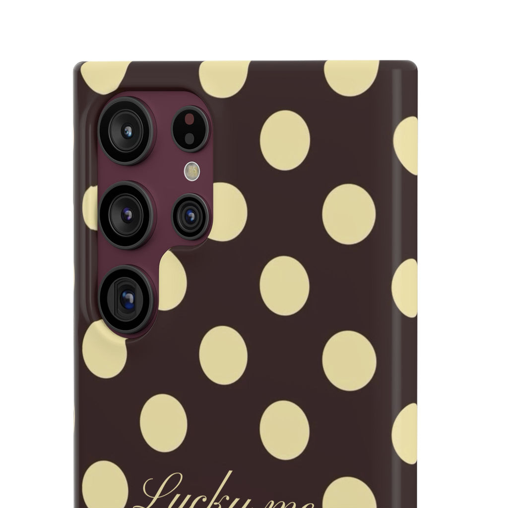 Lucky me - pastel yellow polka dot case
