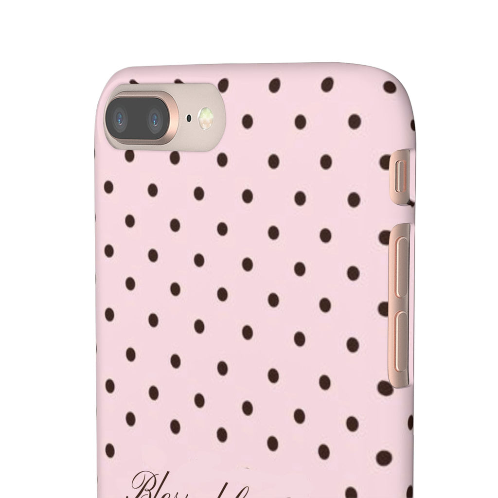 Blessed by God - Pink polka dot case