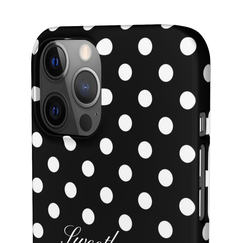 "Sweetheart" - white polka dot case