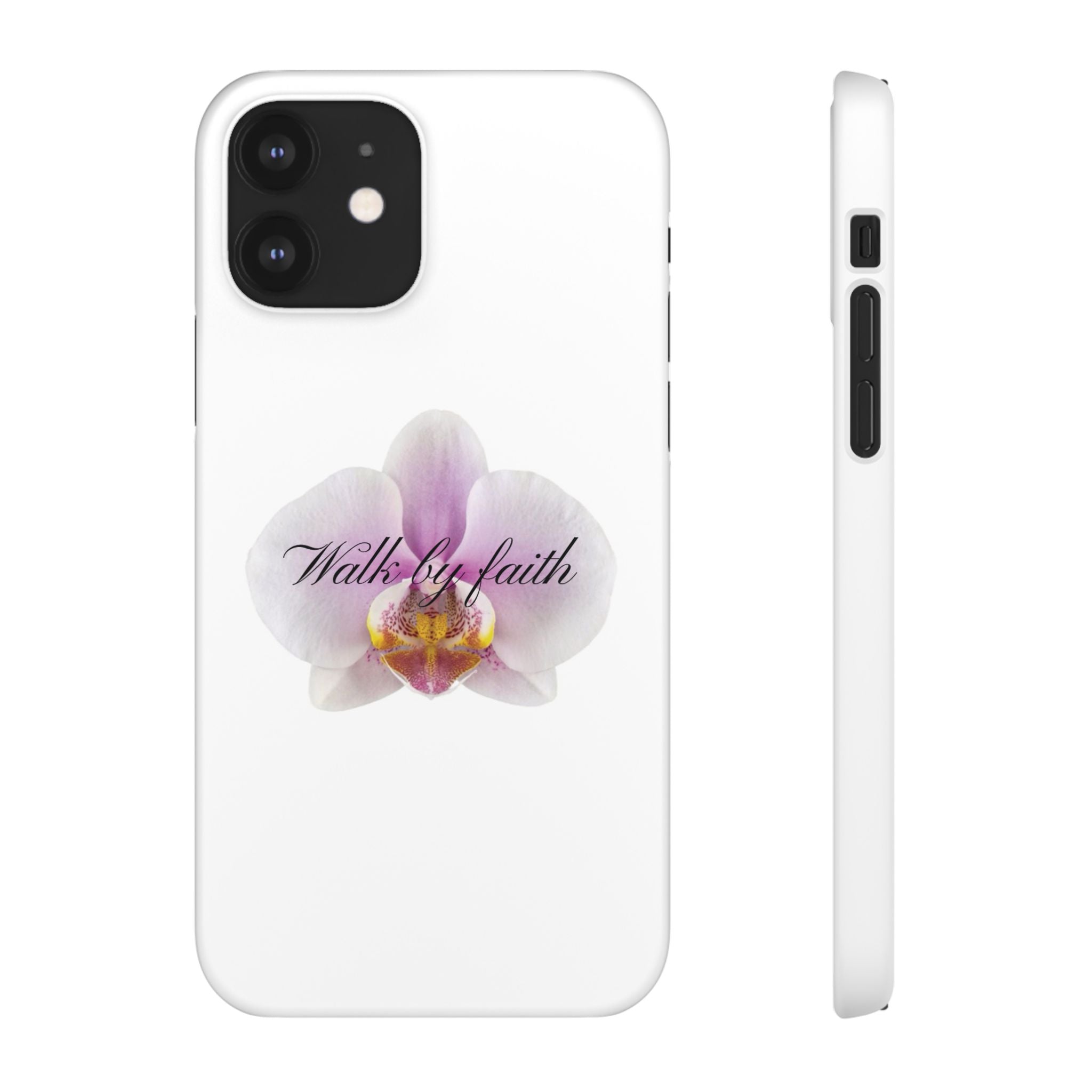 Walk by faith - Orchid phone case