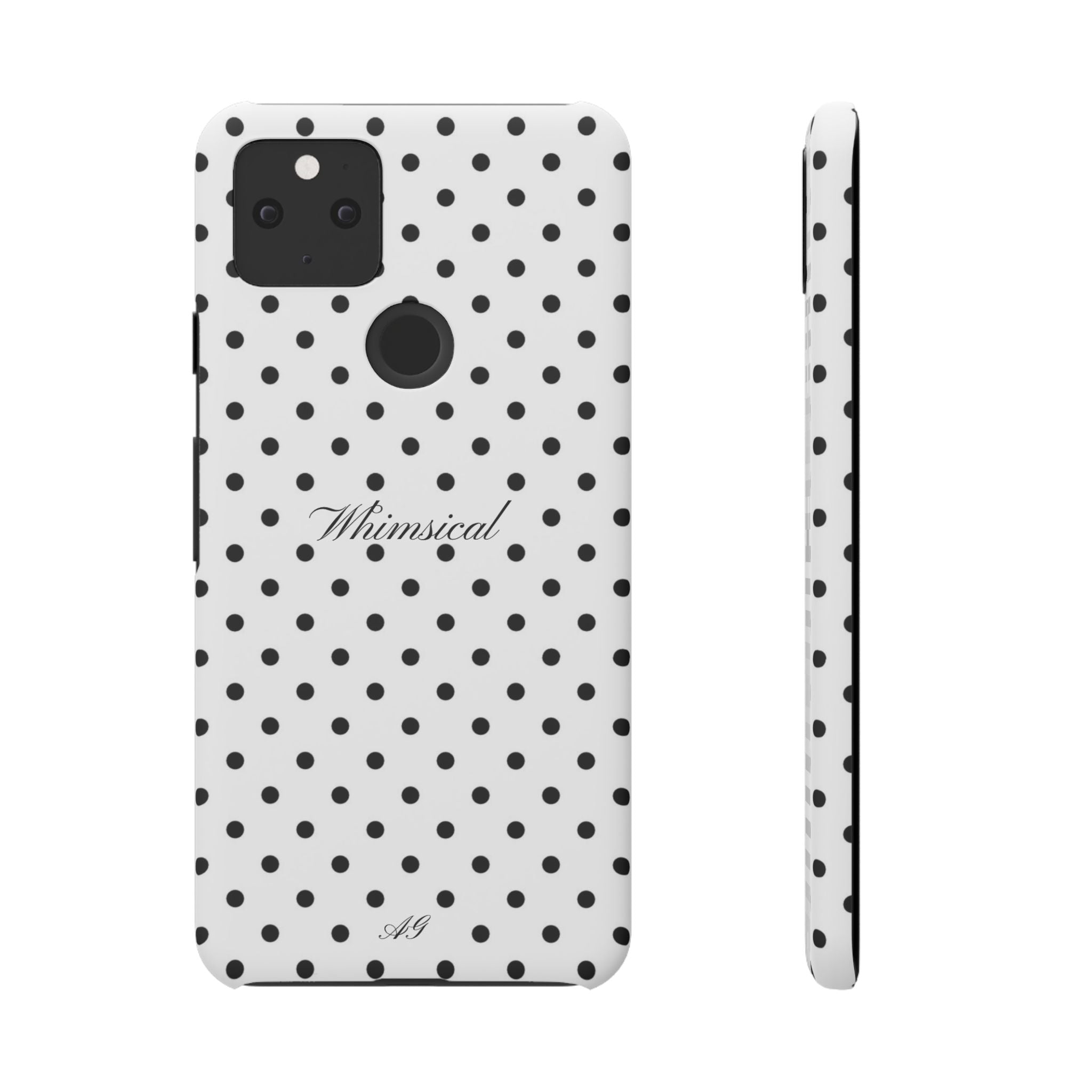 Whimsical - Black polka dot case