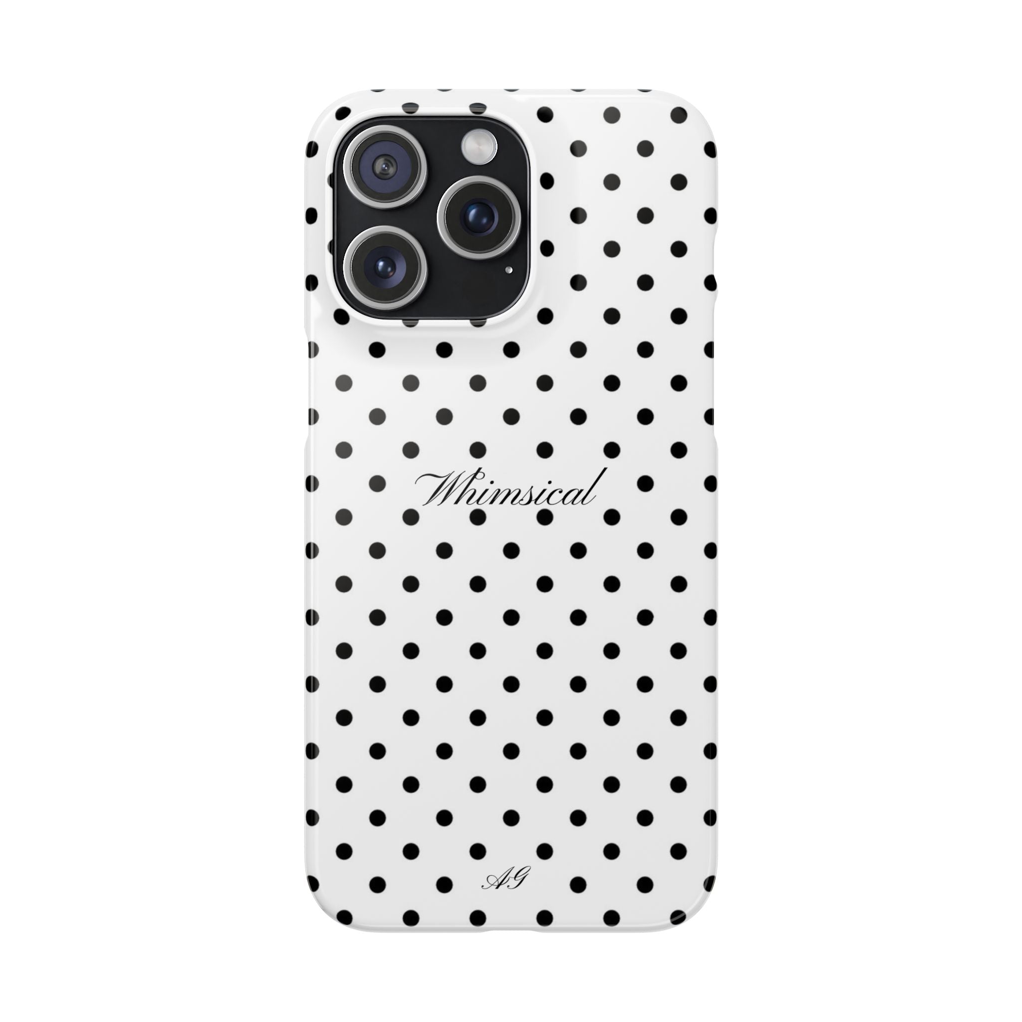 Whimsical - Black polka dot case