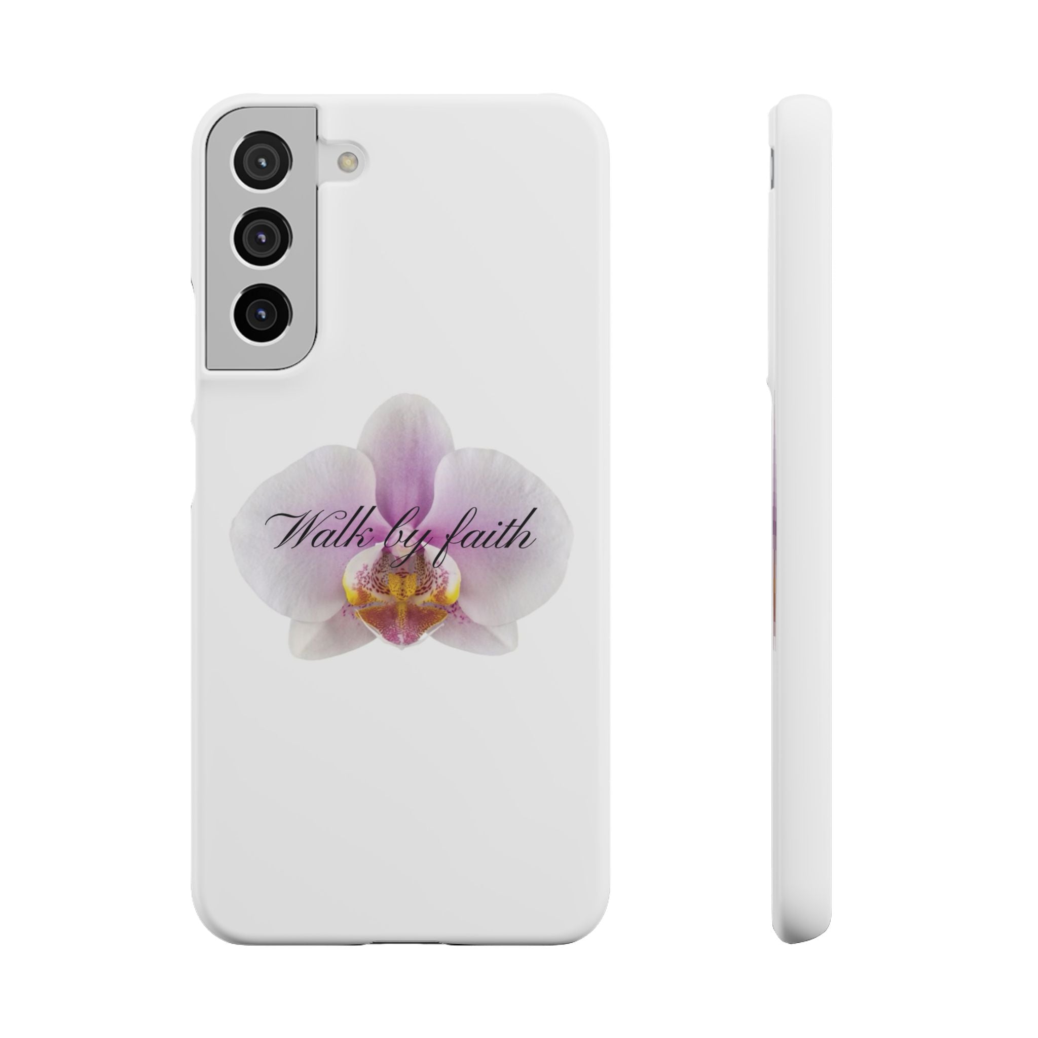 Walk by faith - Orchid phone case