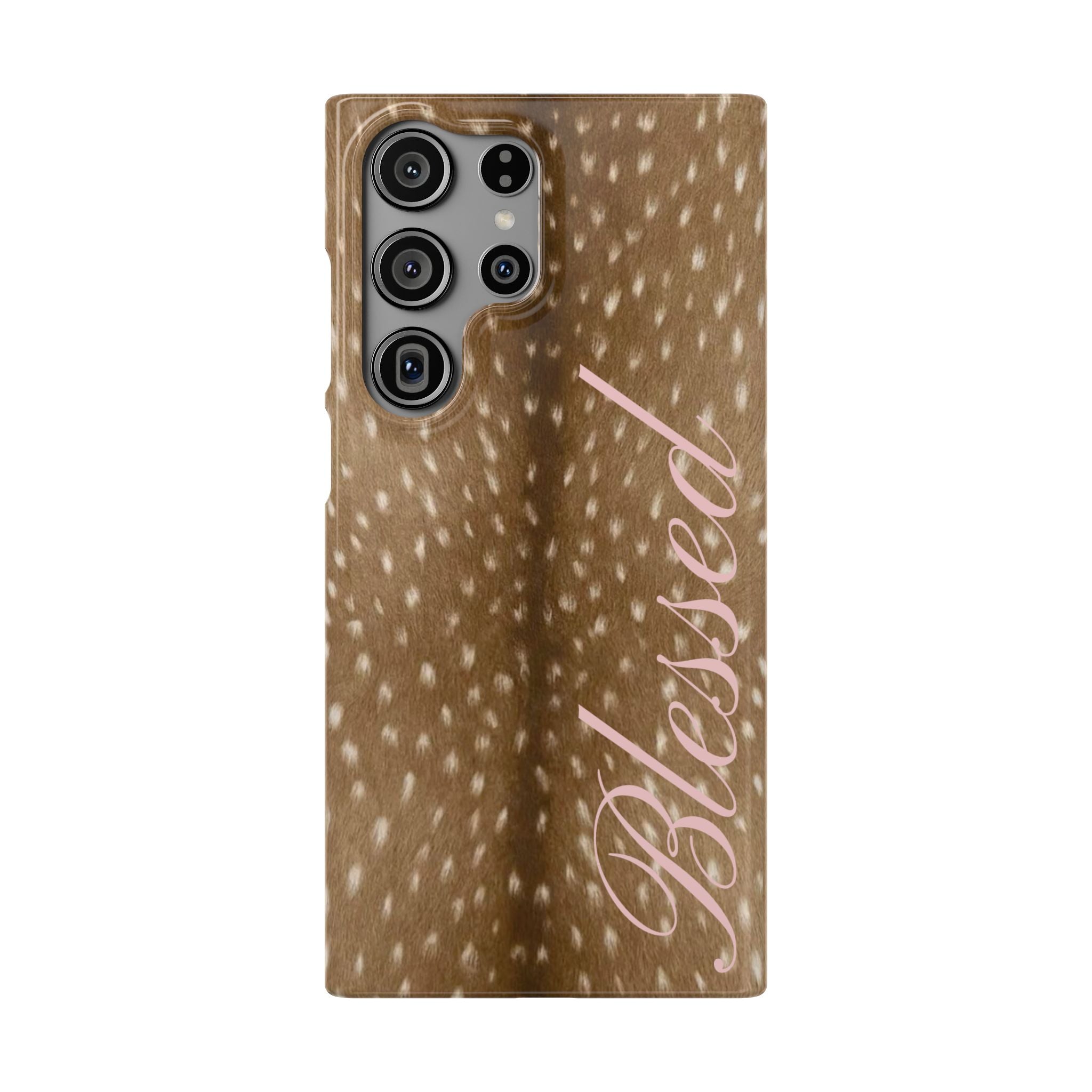 Blessed - Brown Spotted Deer Fur Phone case