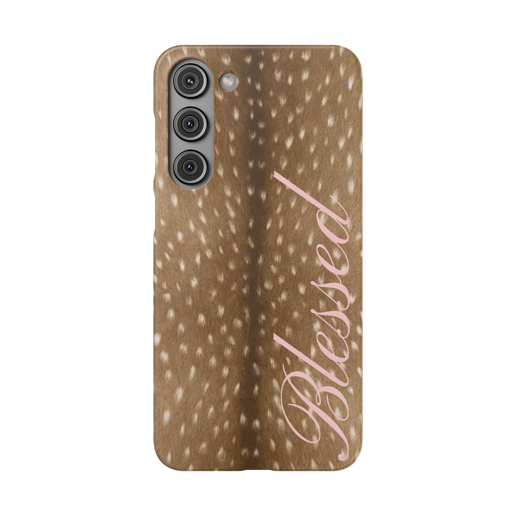 Blessed - Brown Spotted Deer Fur Phone case