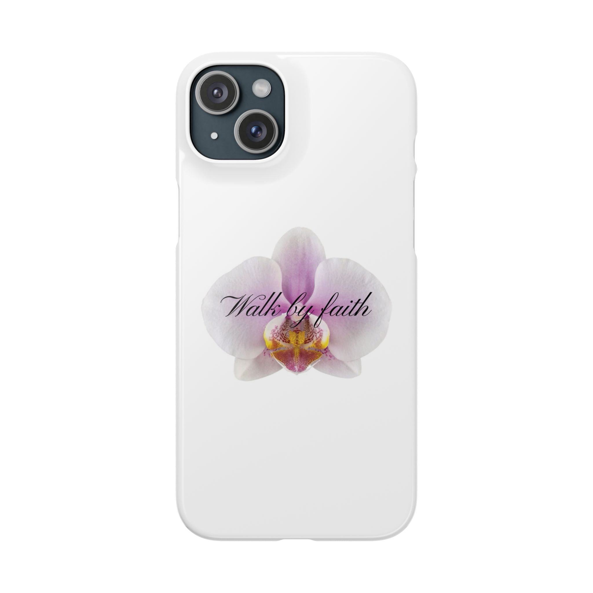 Walk by faith - Orchid phone case