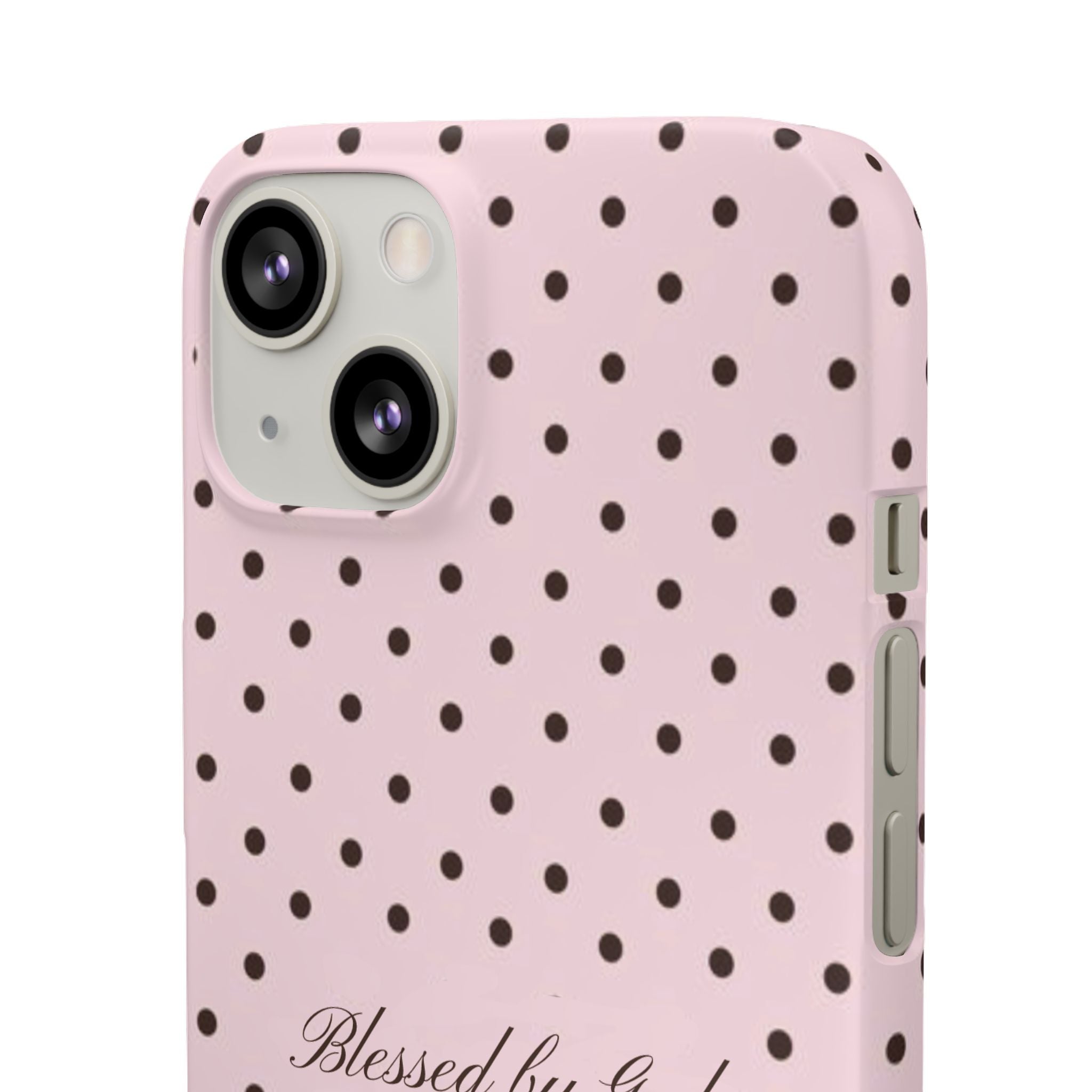 Blessed by God - Pink polka dot case