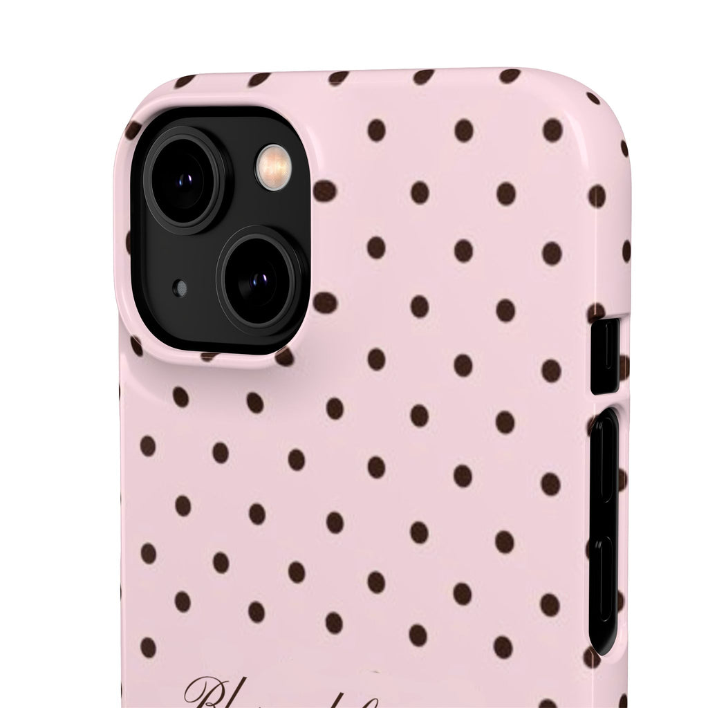 Blessed by God - Pink polka dot case