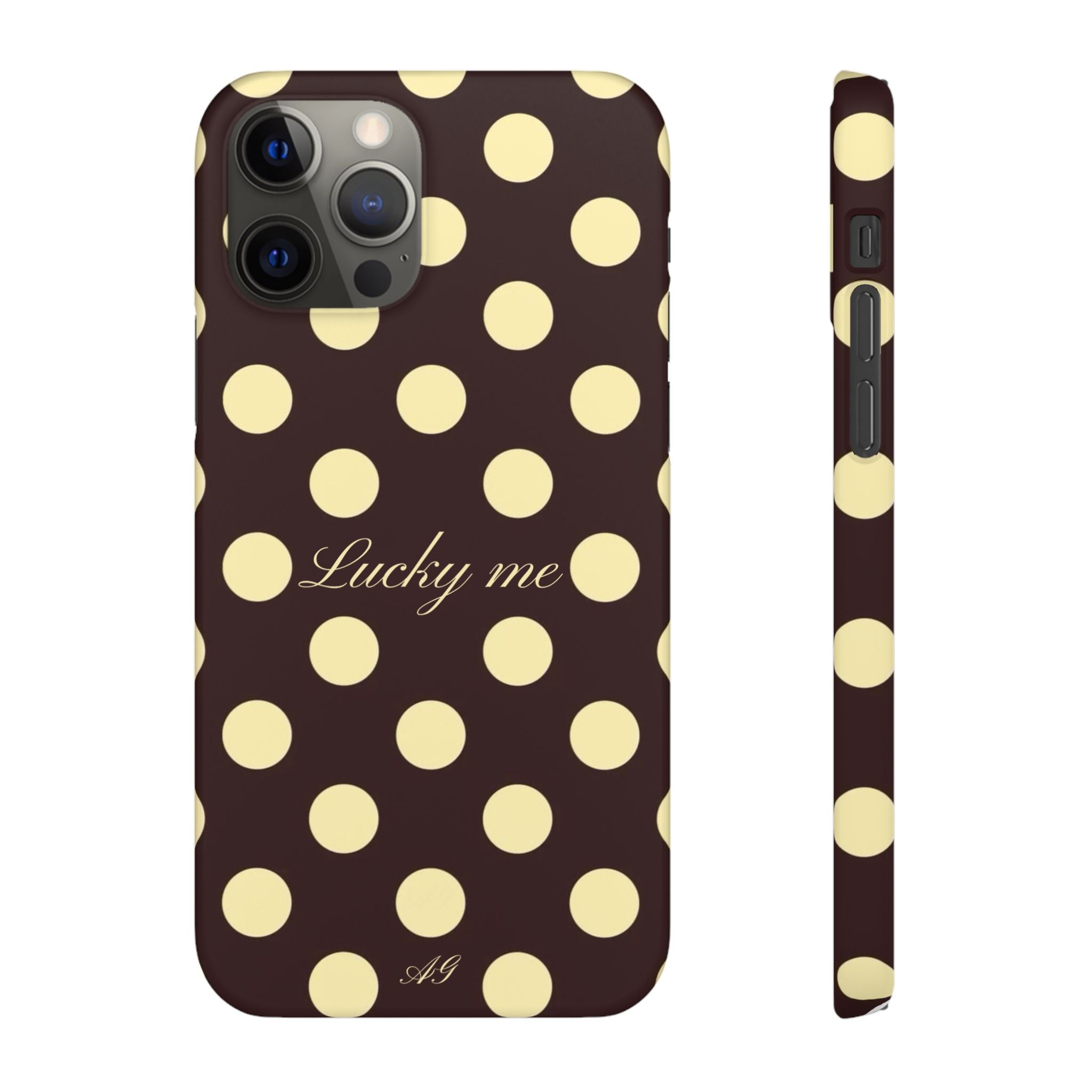 Lucky me - pastel yellow polka dot case