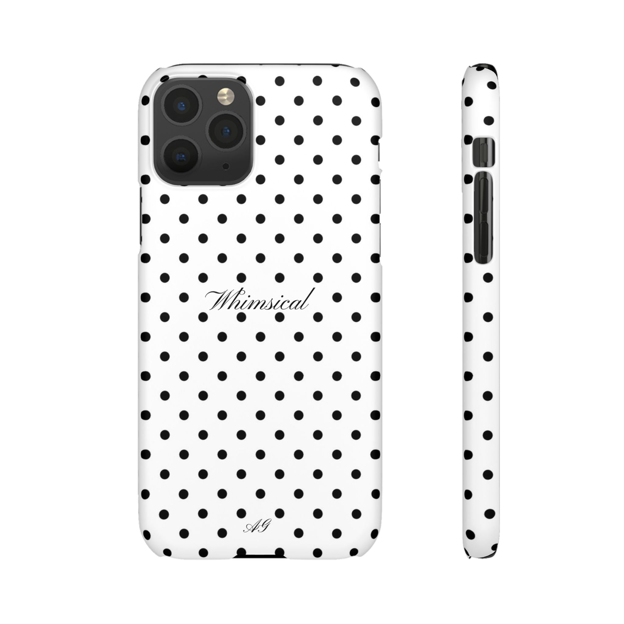 Whimsical - Black polka dot case