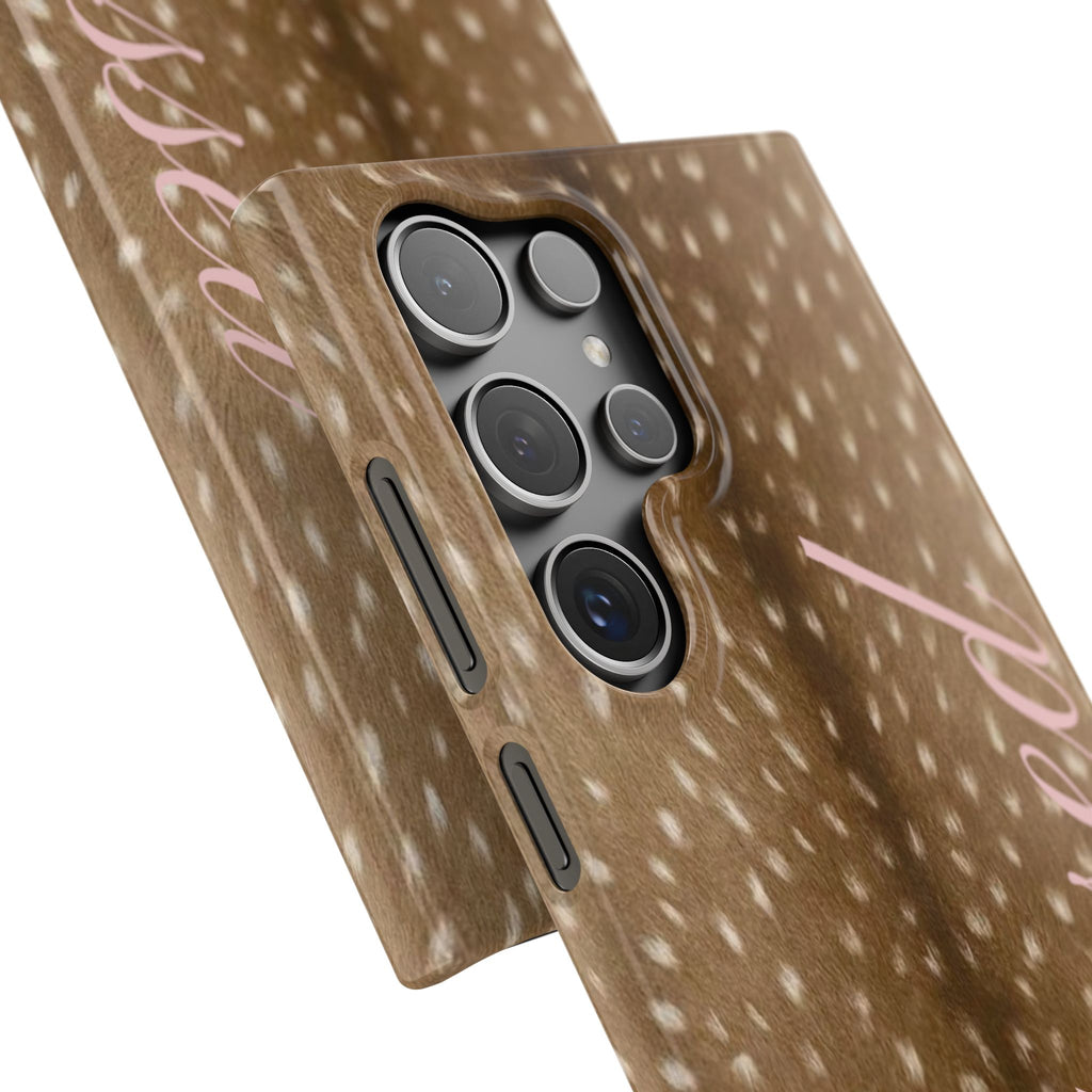 Blessed - Brown Spotted Deer Fur Phone case