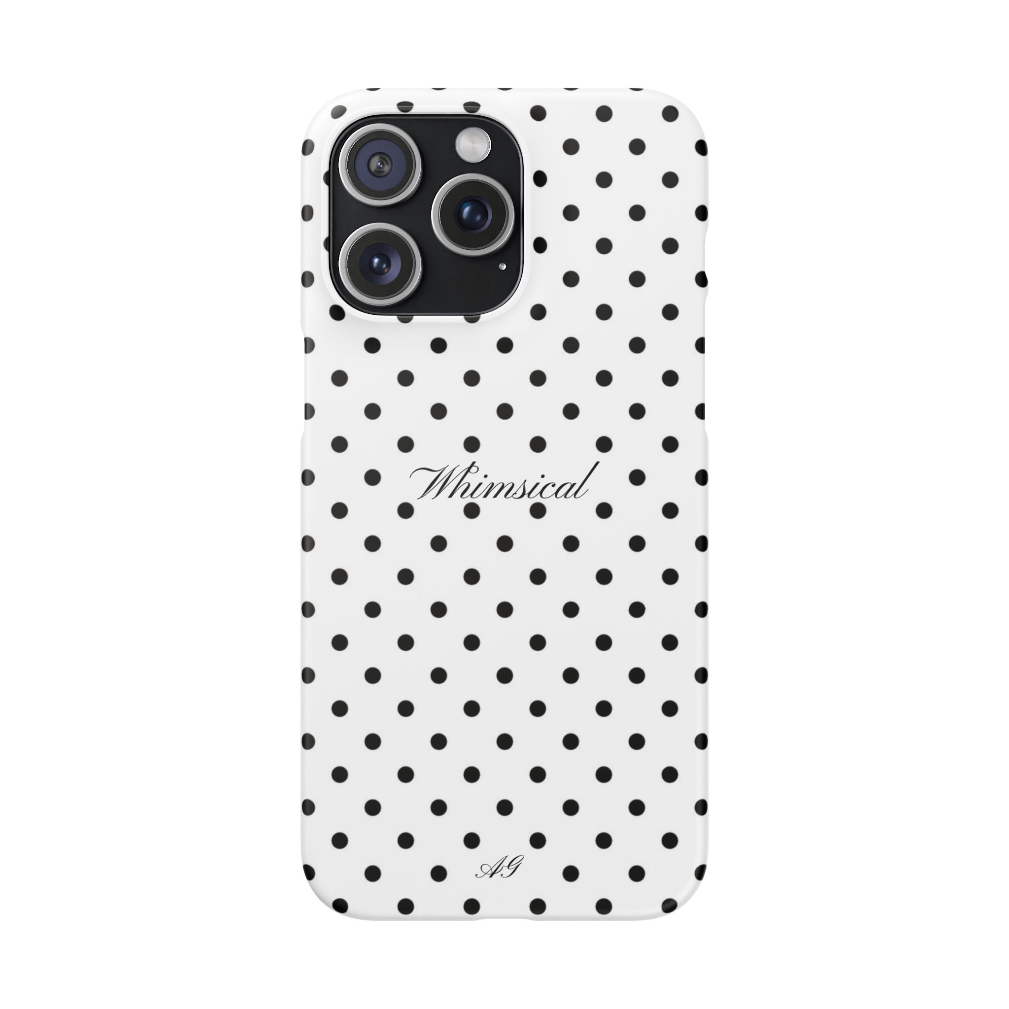 Whimsical - Black polka dot case