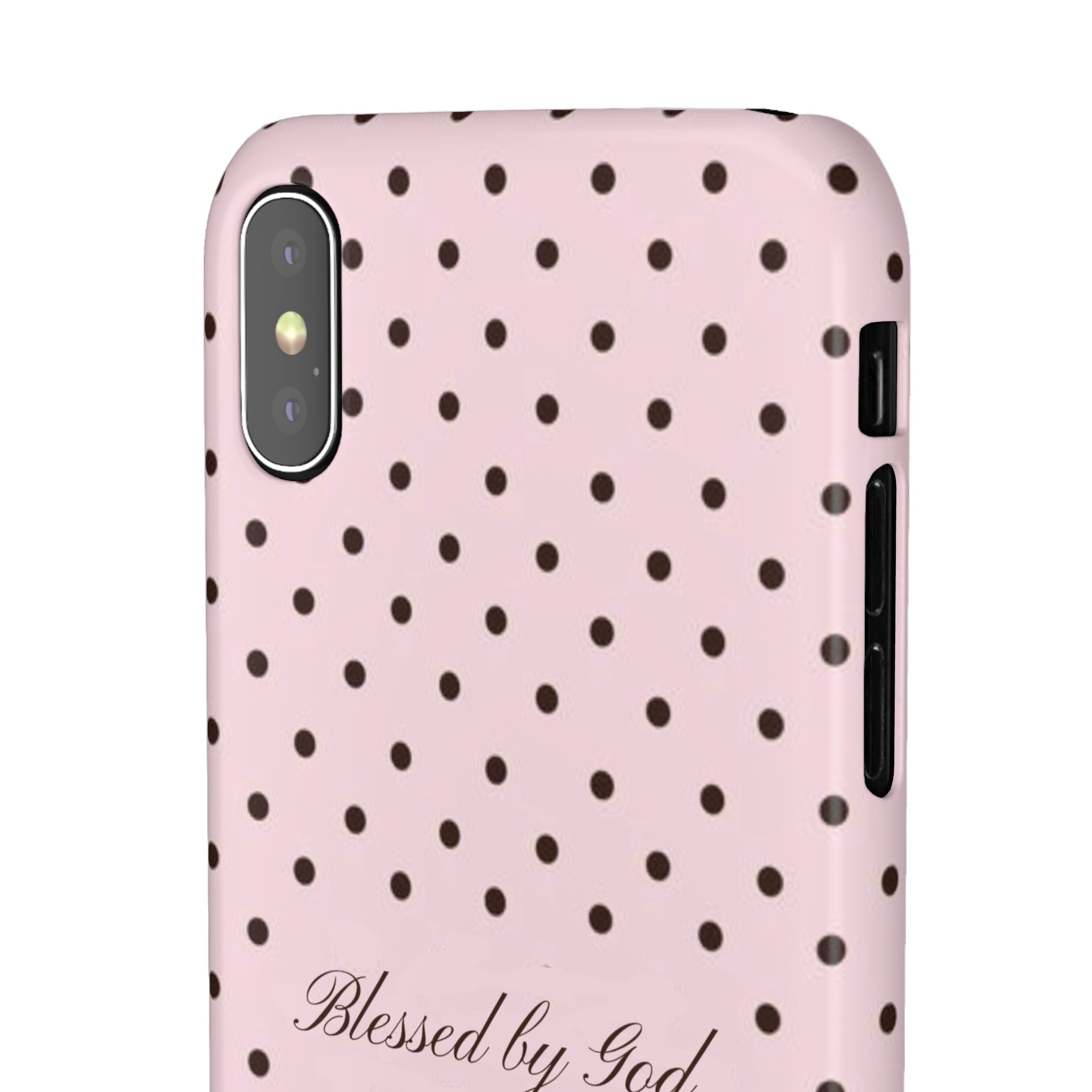 Blessed by God - Pink polka dot case