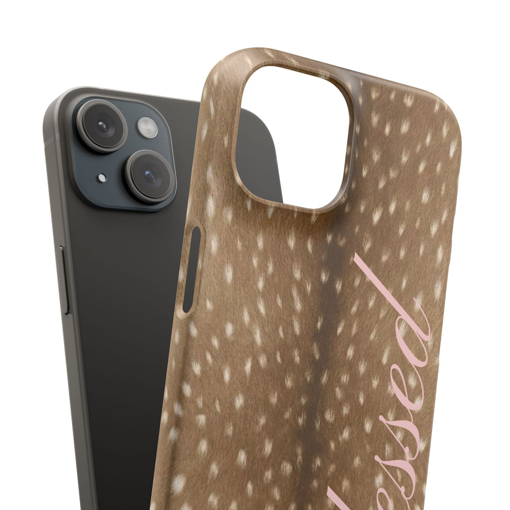 Blessed - Brown Spotted Deer Fur Phone case