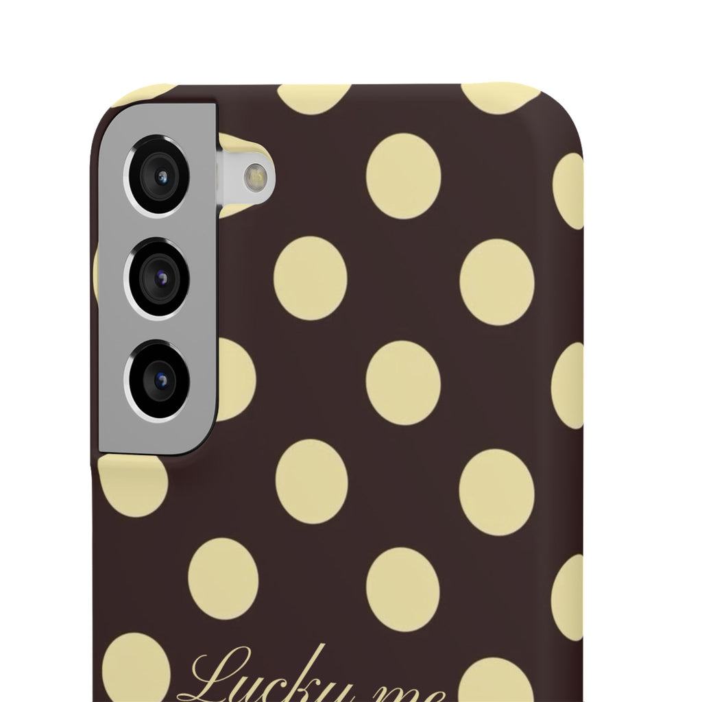 Lucky me - pastel yellow polka dot case