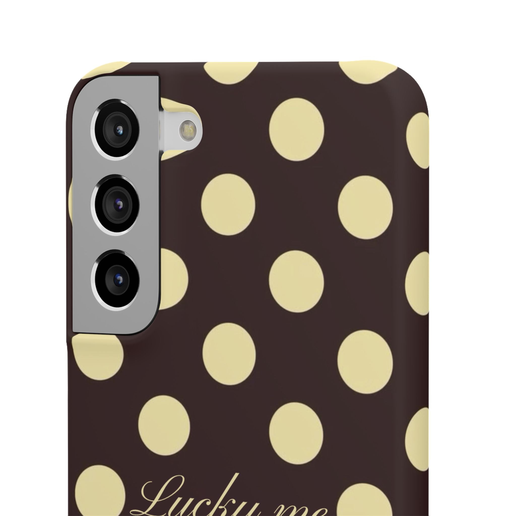 Lucky me - pastel yellow polka dot case