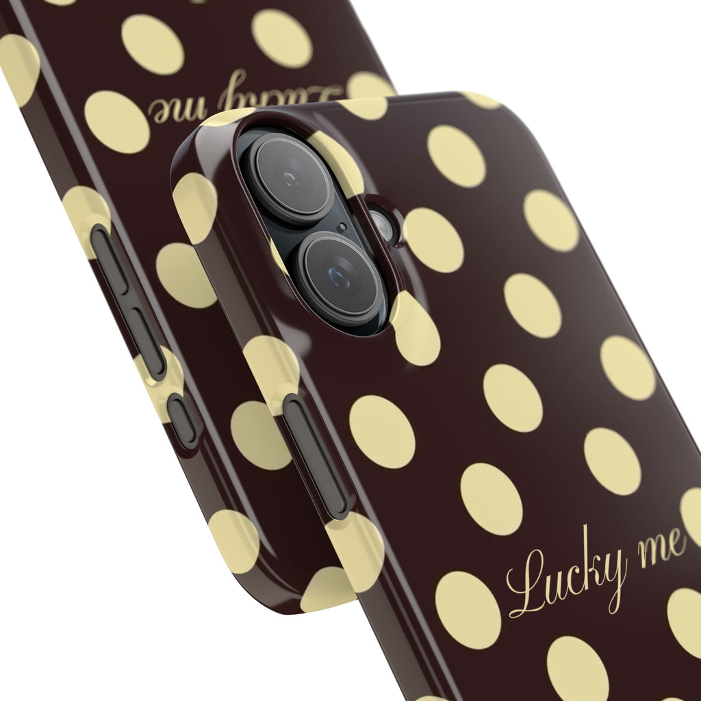 Lucky me - pastel yellow polka dot case