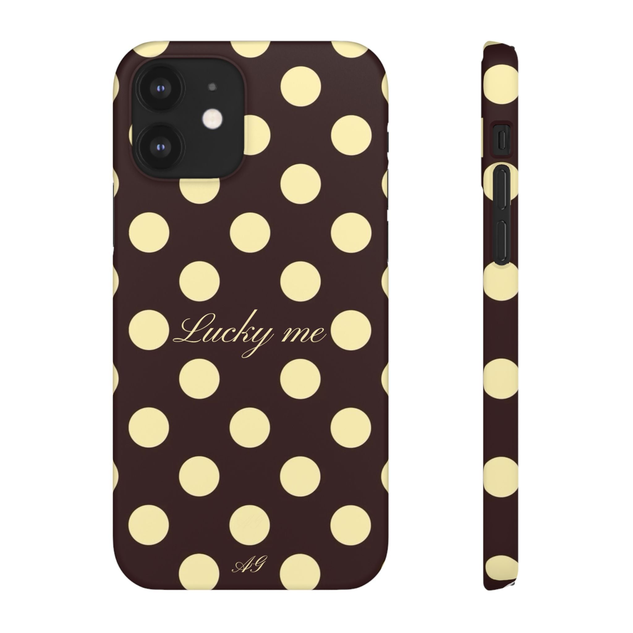 Lucky me - pastel yellow polka dot case