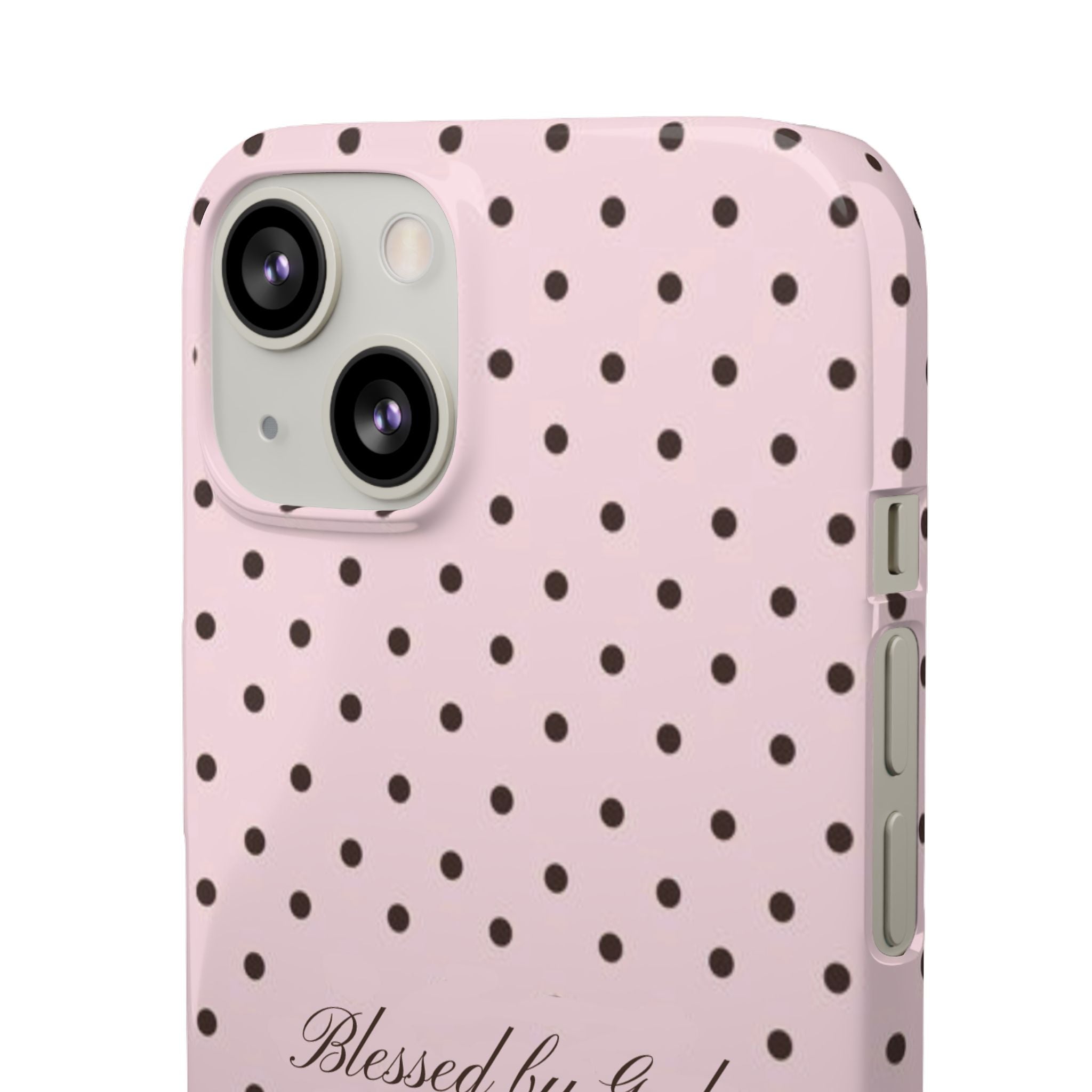 Blessed by God - Pink polka dot case