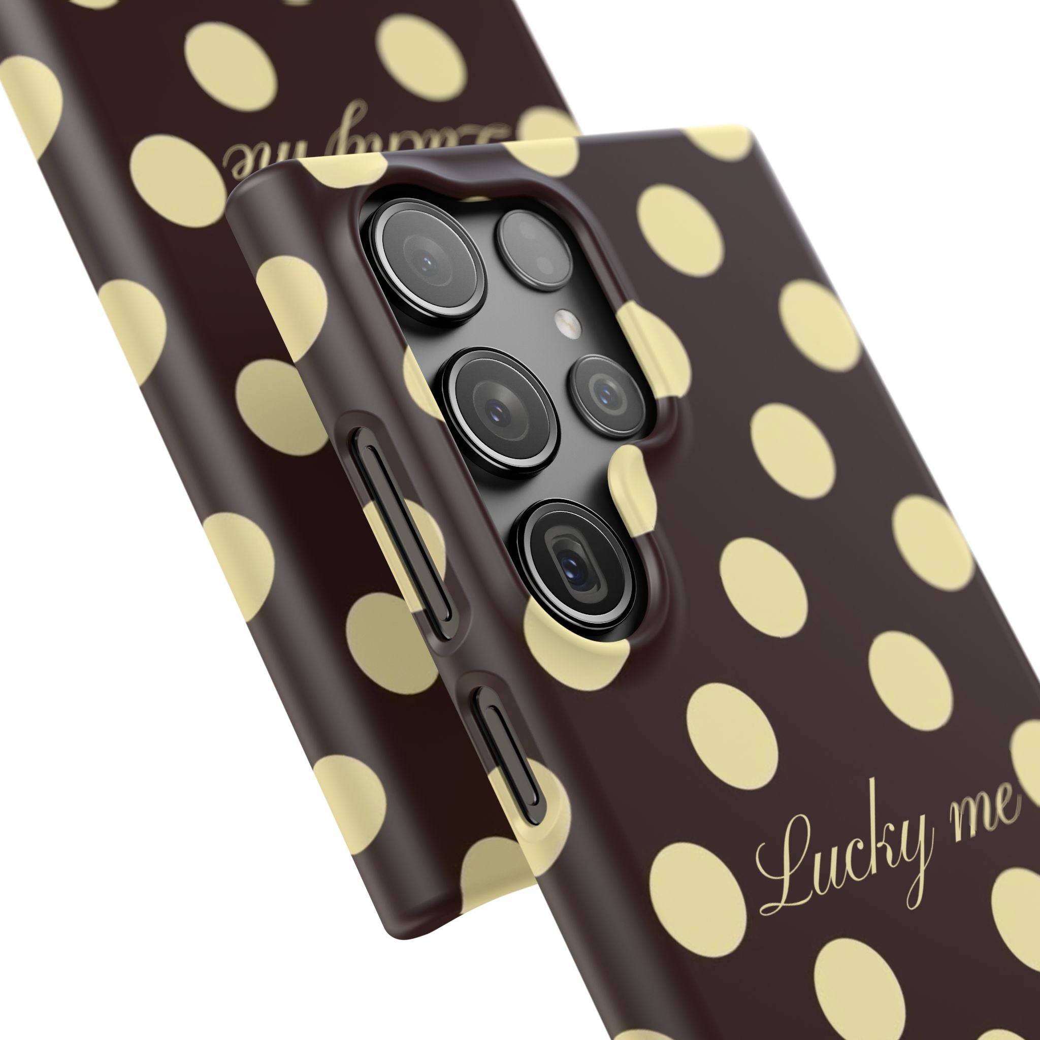 Lucky me - pastel yellow polka dot case