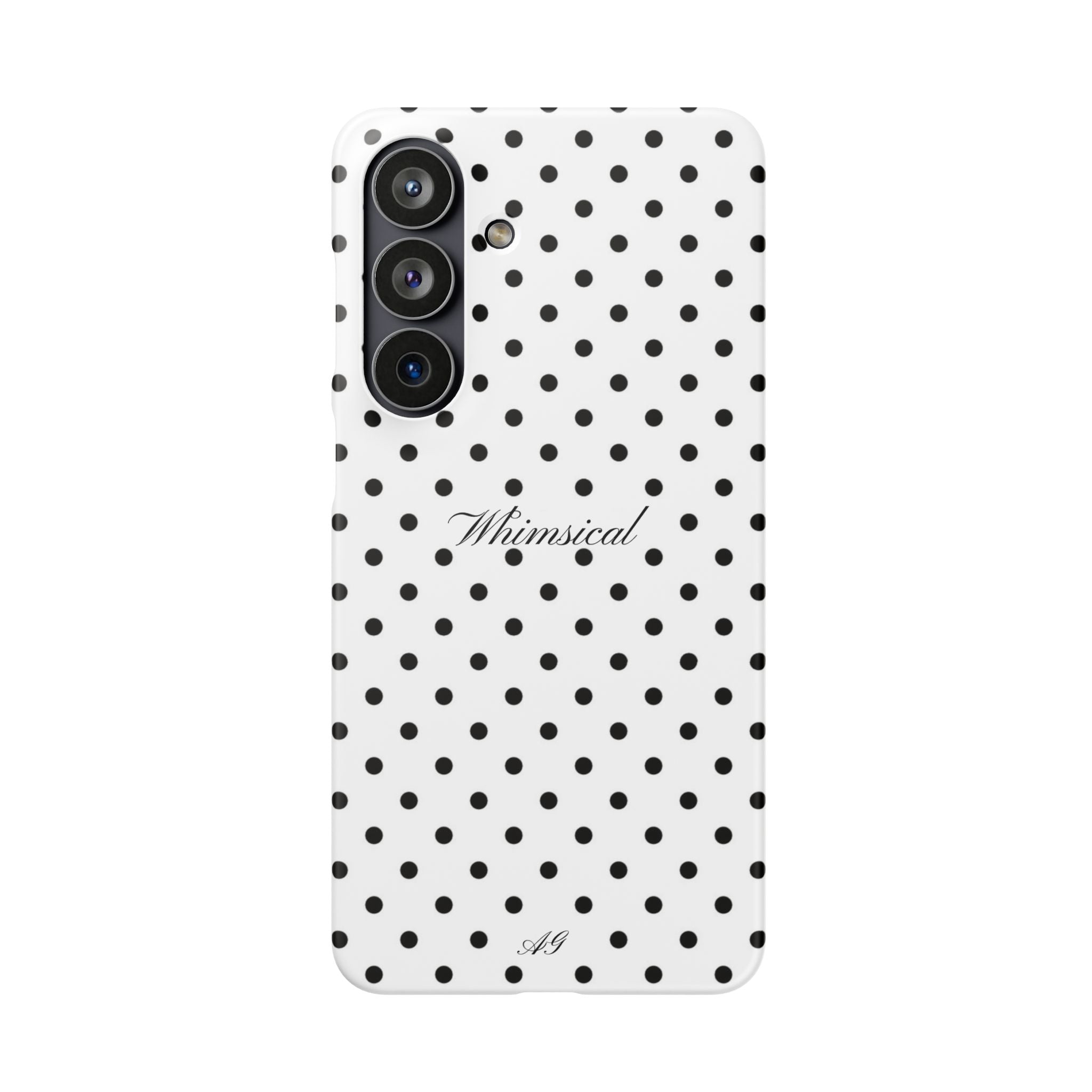 Whimsical - Black polka dot case
