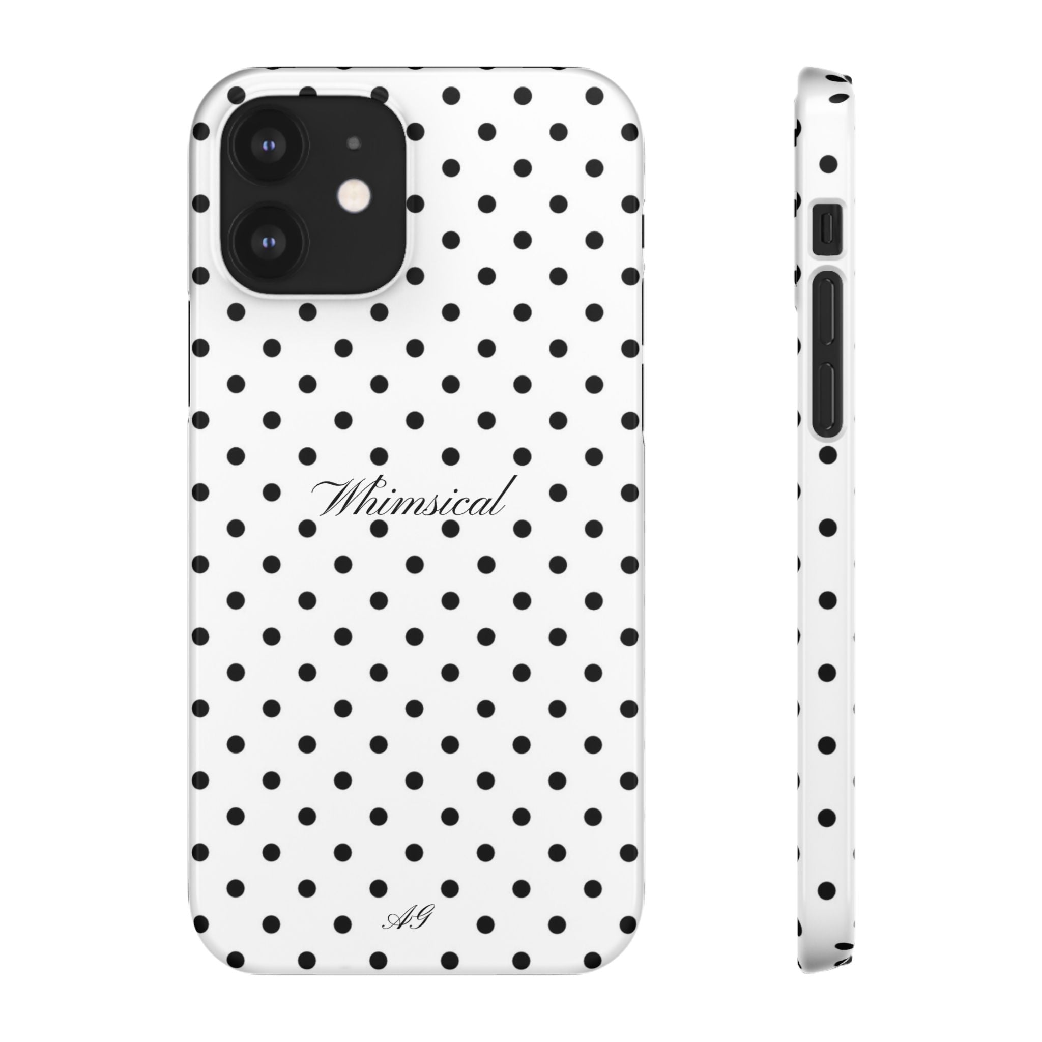 Whimsical - Black polka dot case