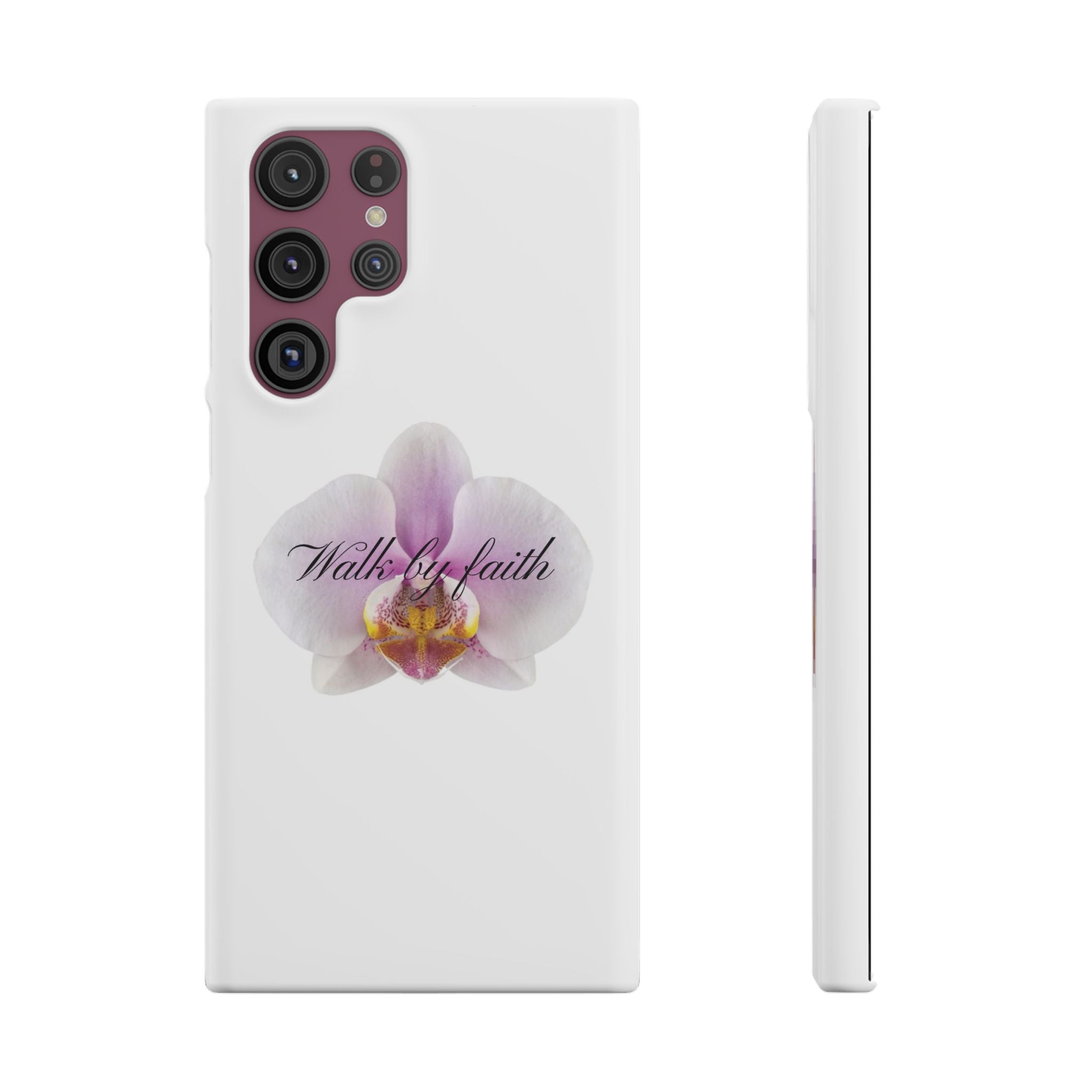 Walk by faith - Orchid phone case