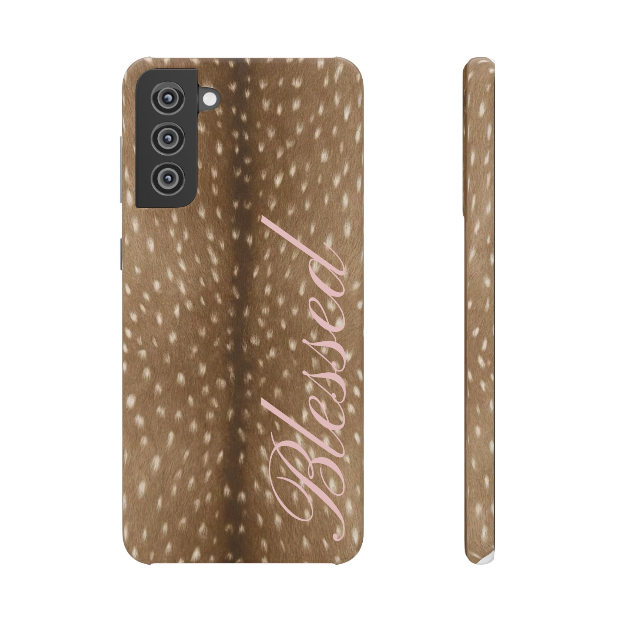 Blessed - Brown Spotted Deer Fur Phone case