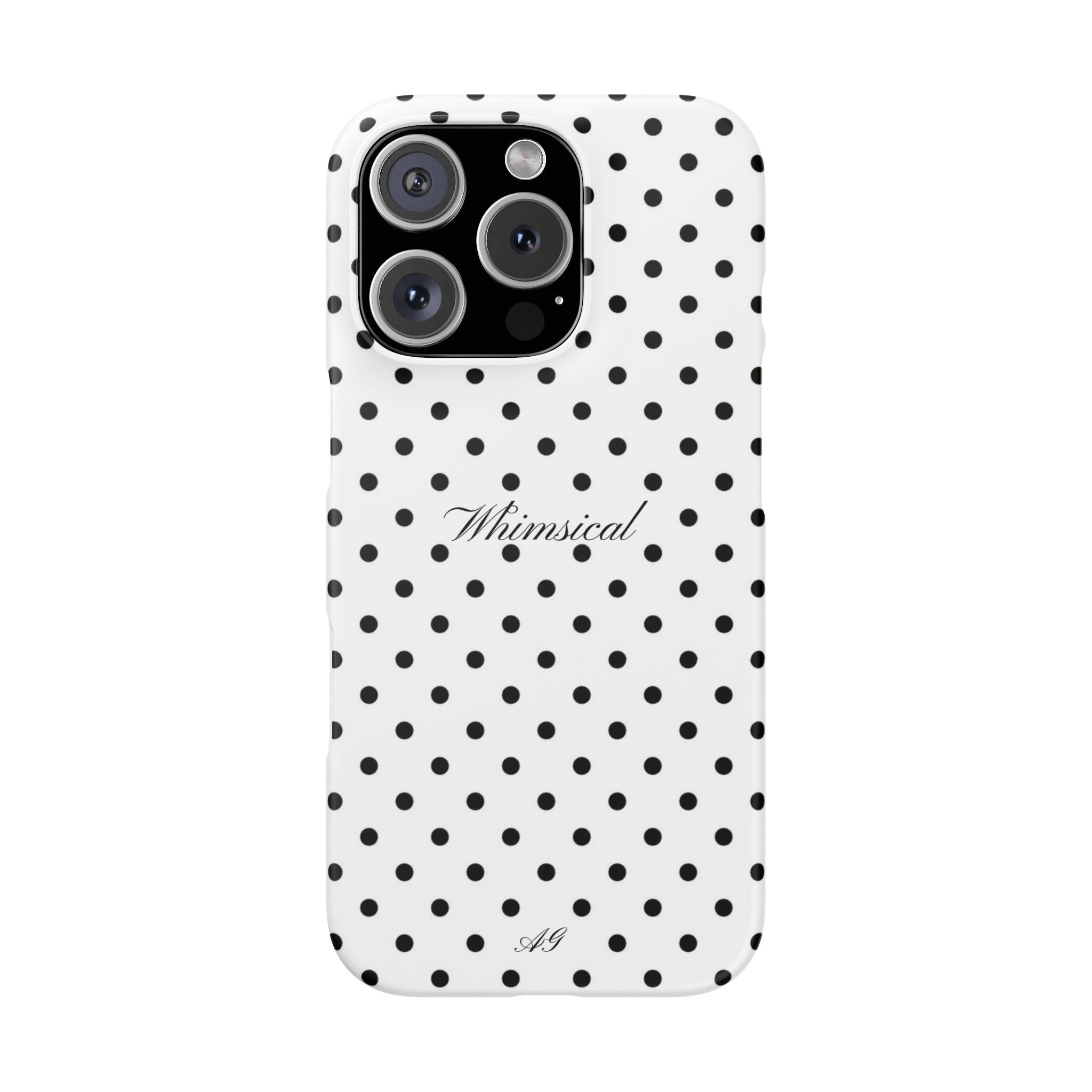Whimsical - Black polka dot case