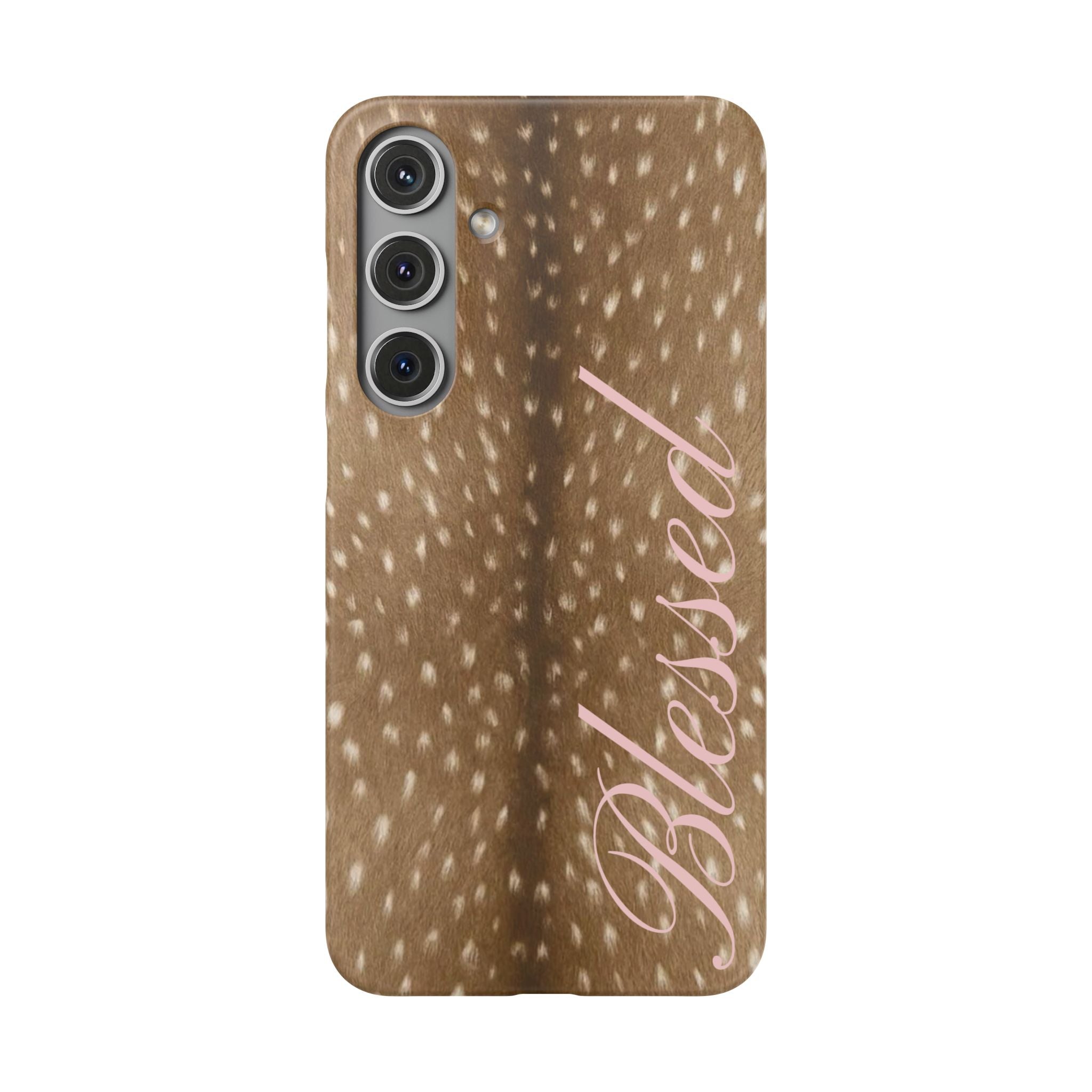 Blessed - Brown Spotted Deer Fur Phone case