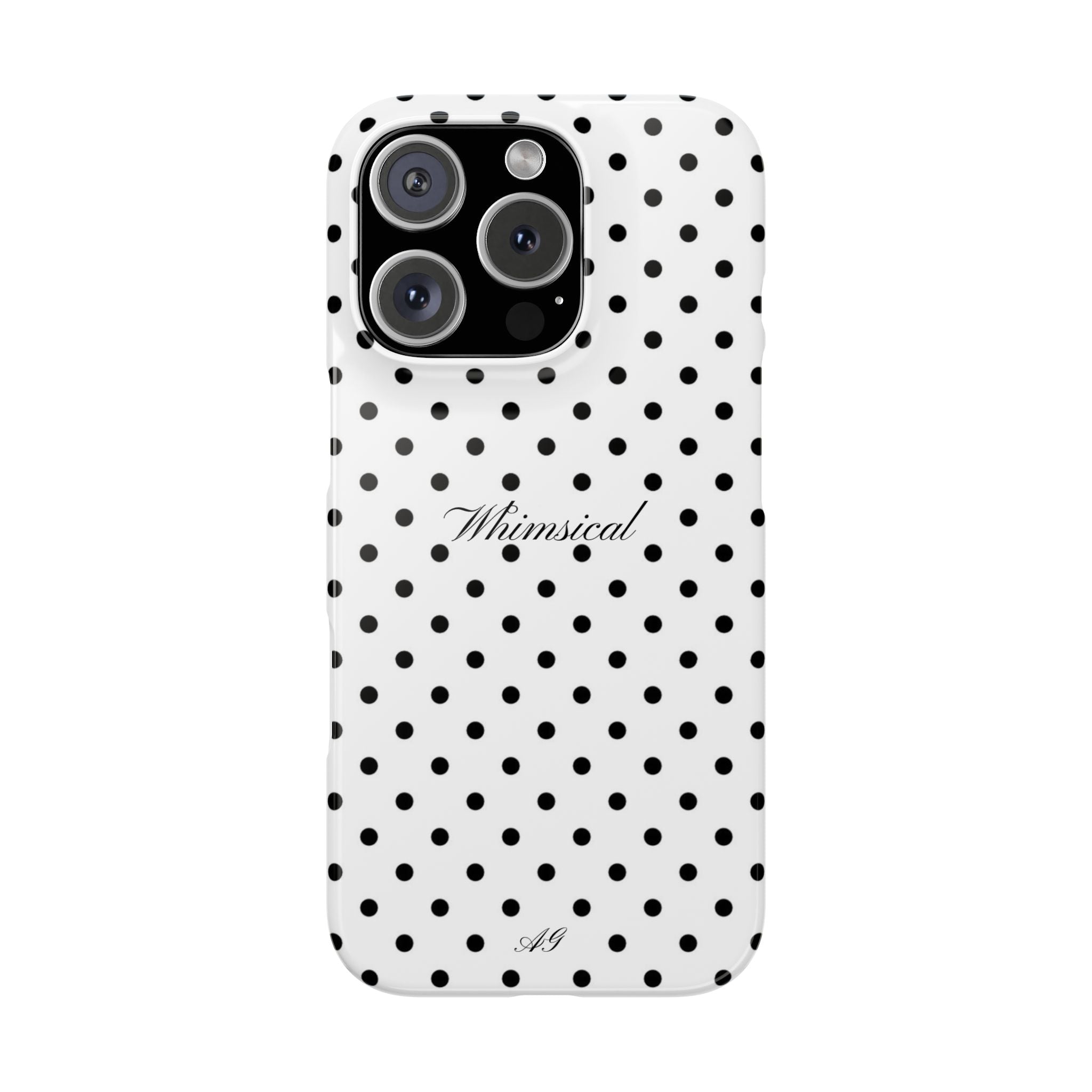 Whimsical - Black polka dot case