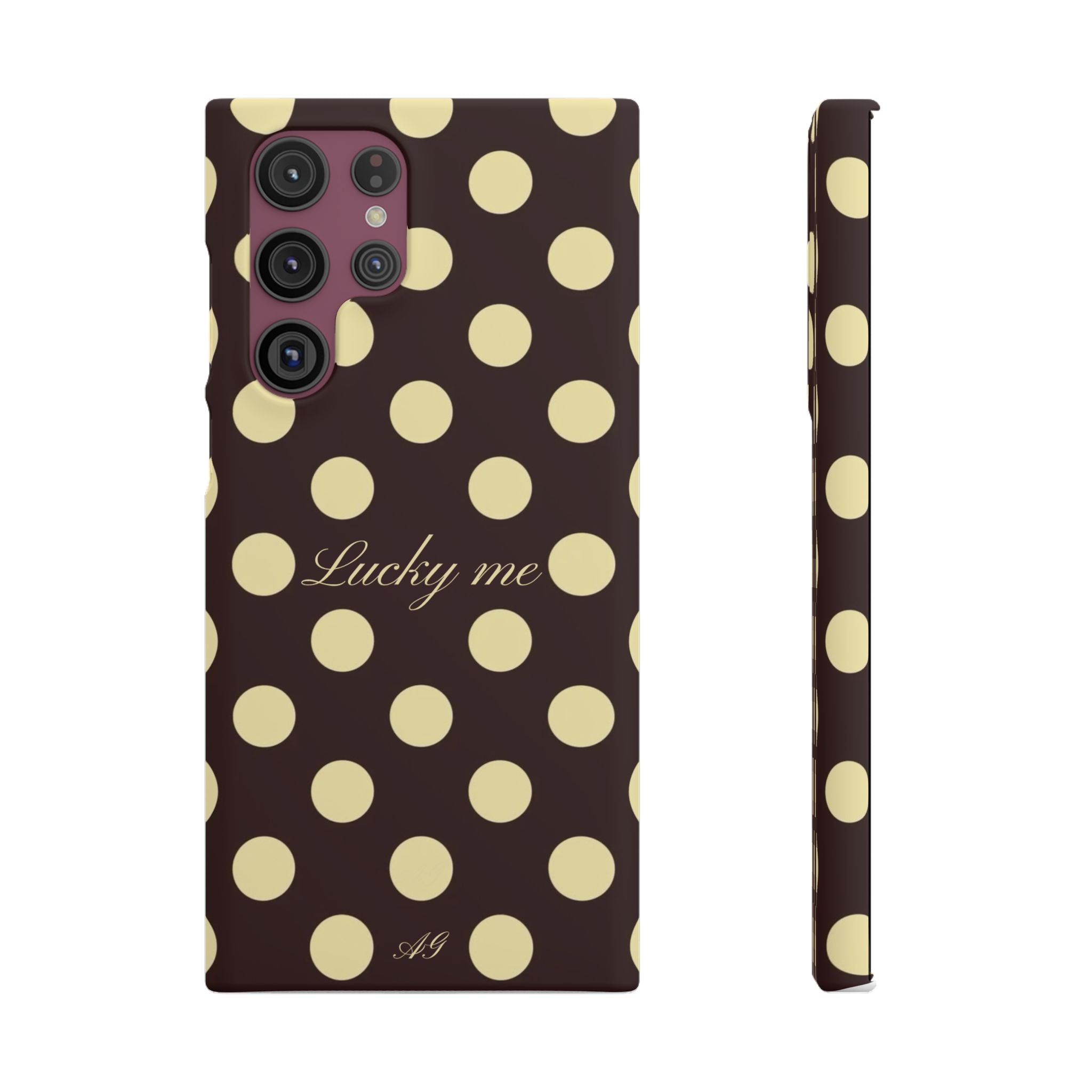 Lucky me - pastel yellow polka dot case