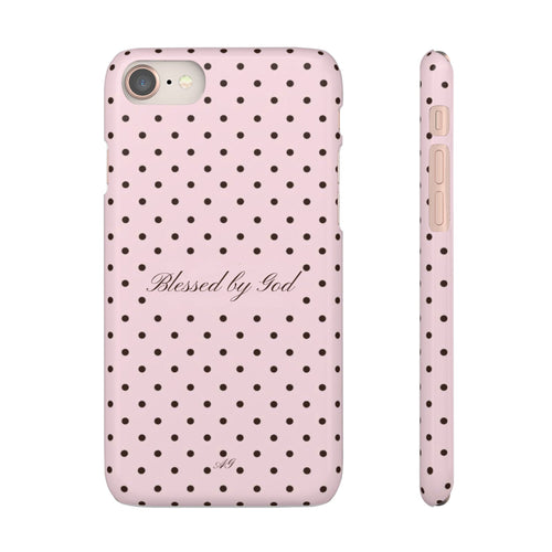 Blessed by God - Pink polka dot case