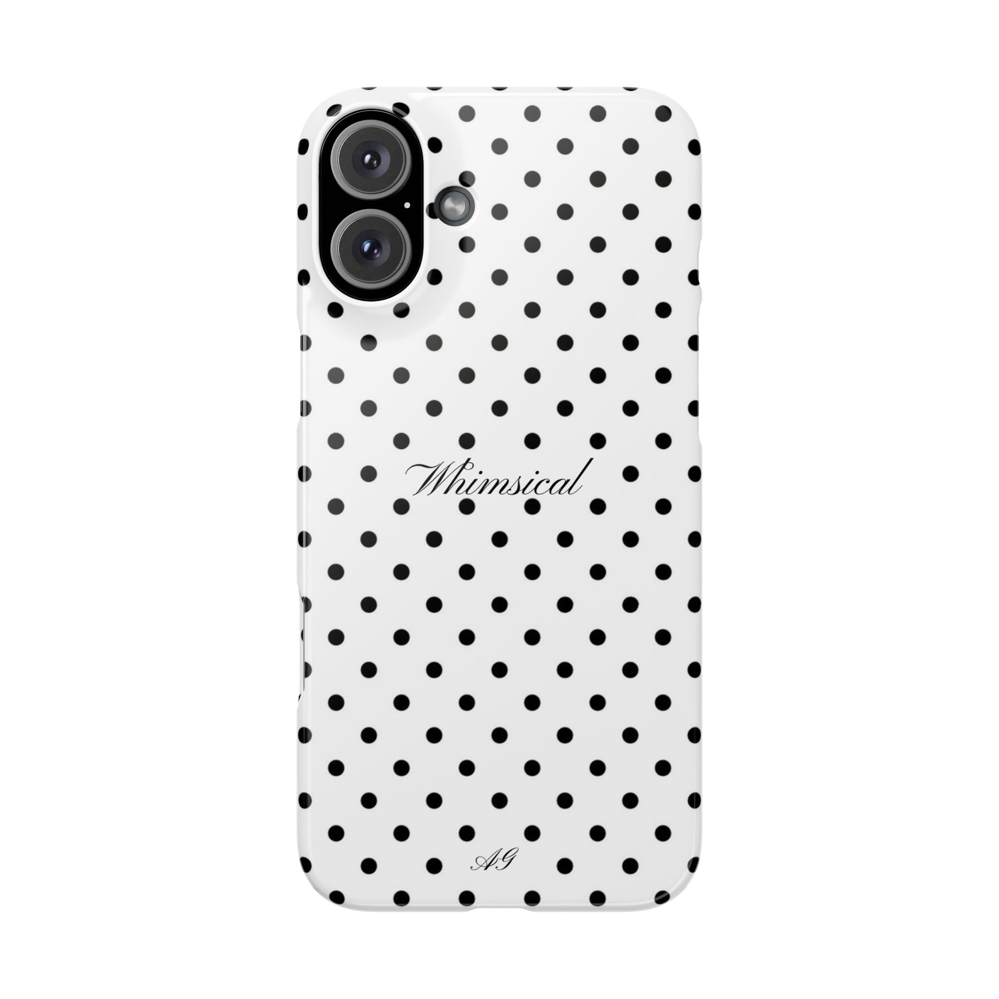 Whimsical - Black polka dot case