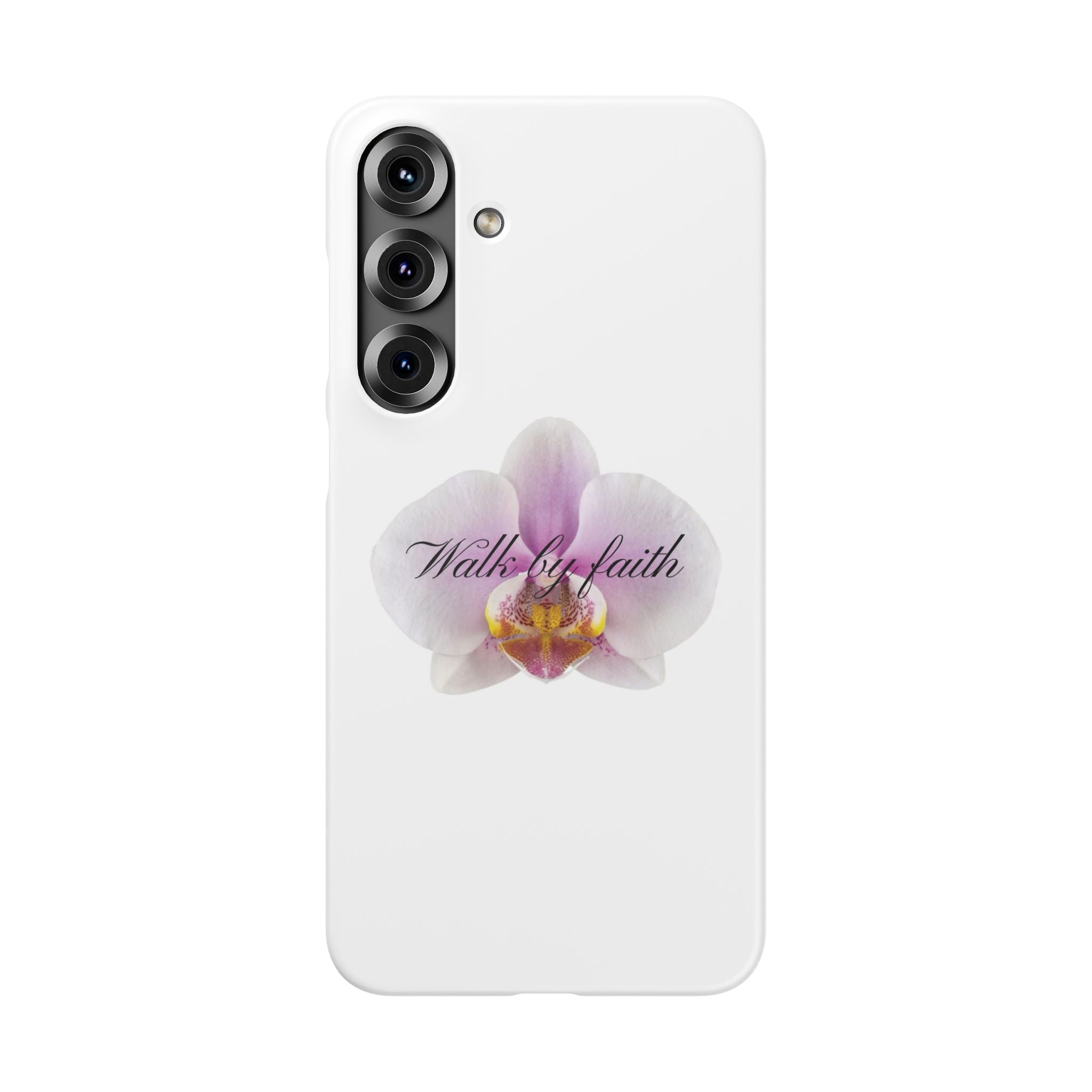 Walk by faith - Orchid phone case
