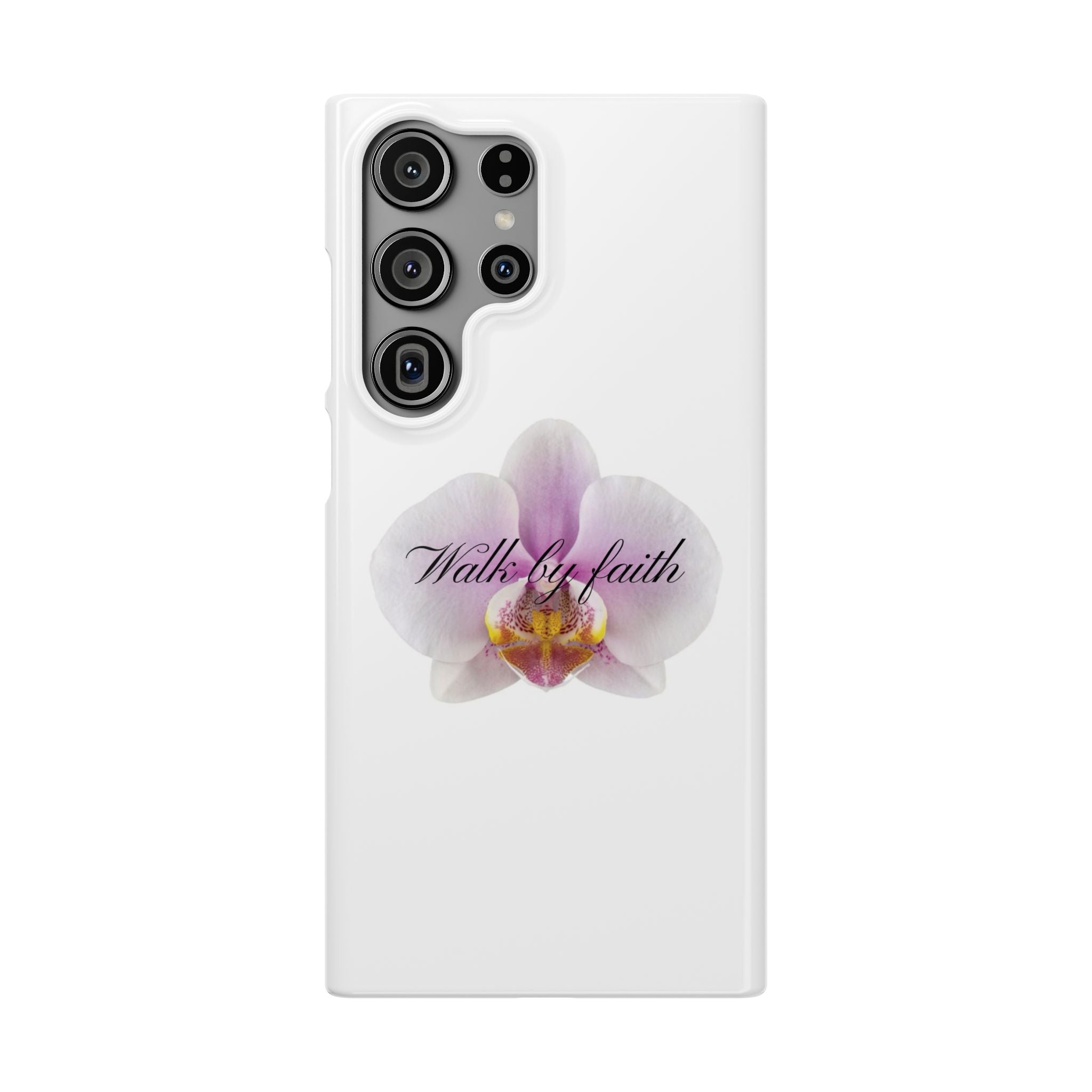 Walk by faith - Orchid phone case