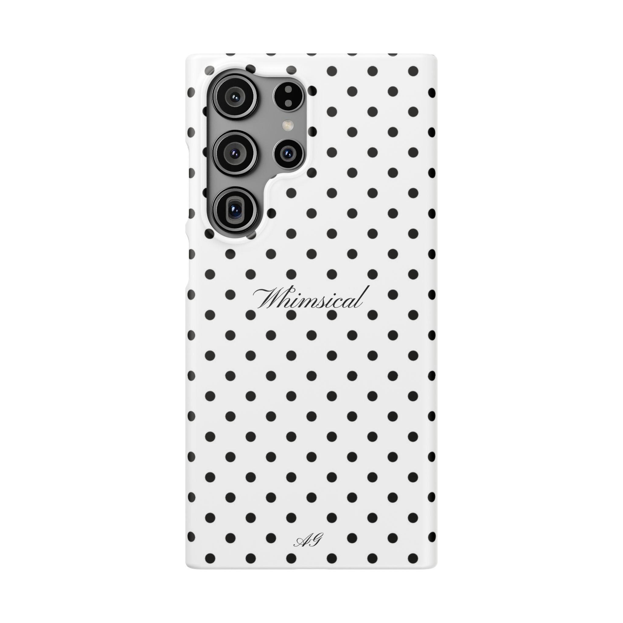 Whimsical - Black polka dot case